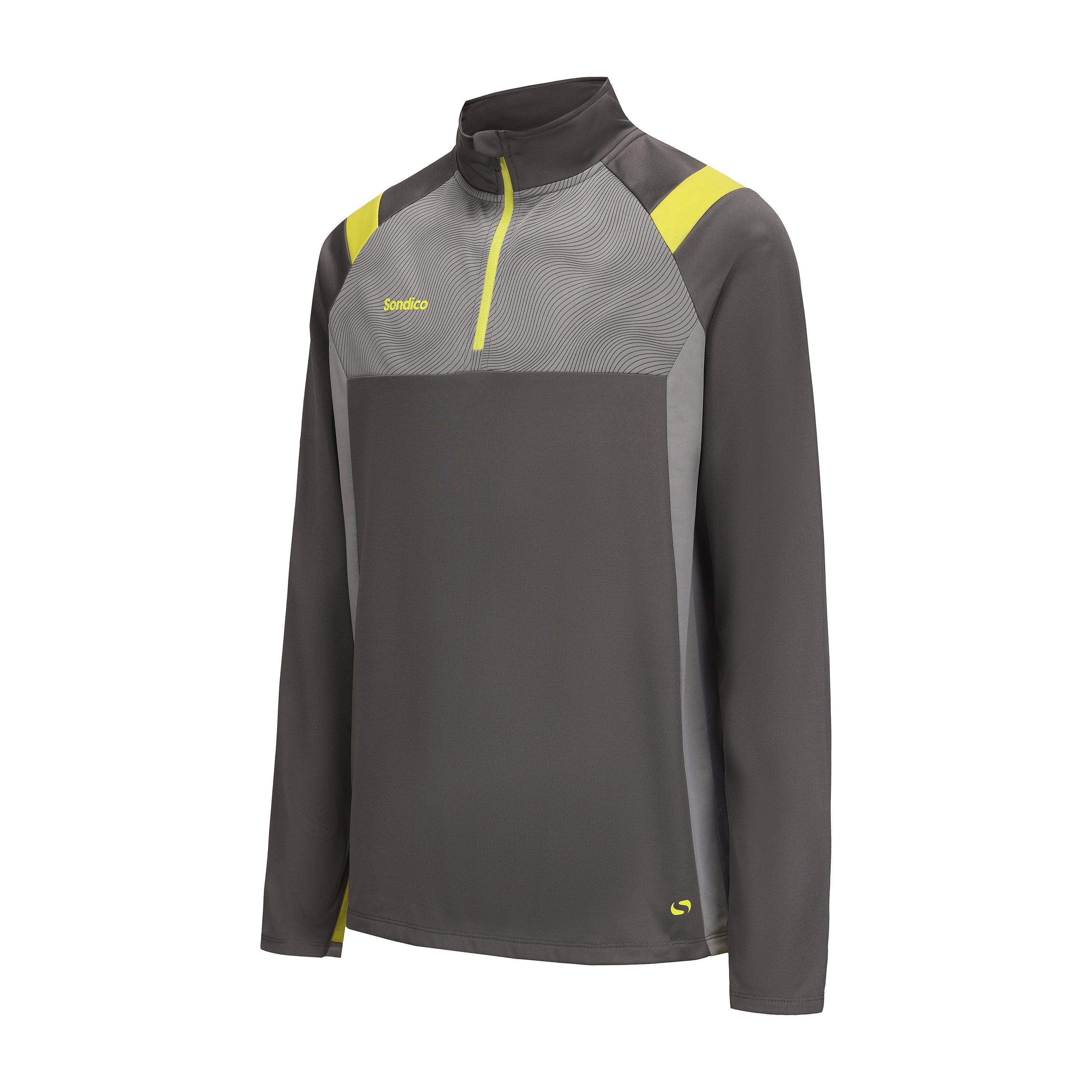 Grey/Green - Sondico - Blaze quarter Zip Football Drill Top Mens - 2