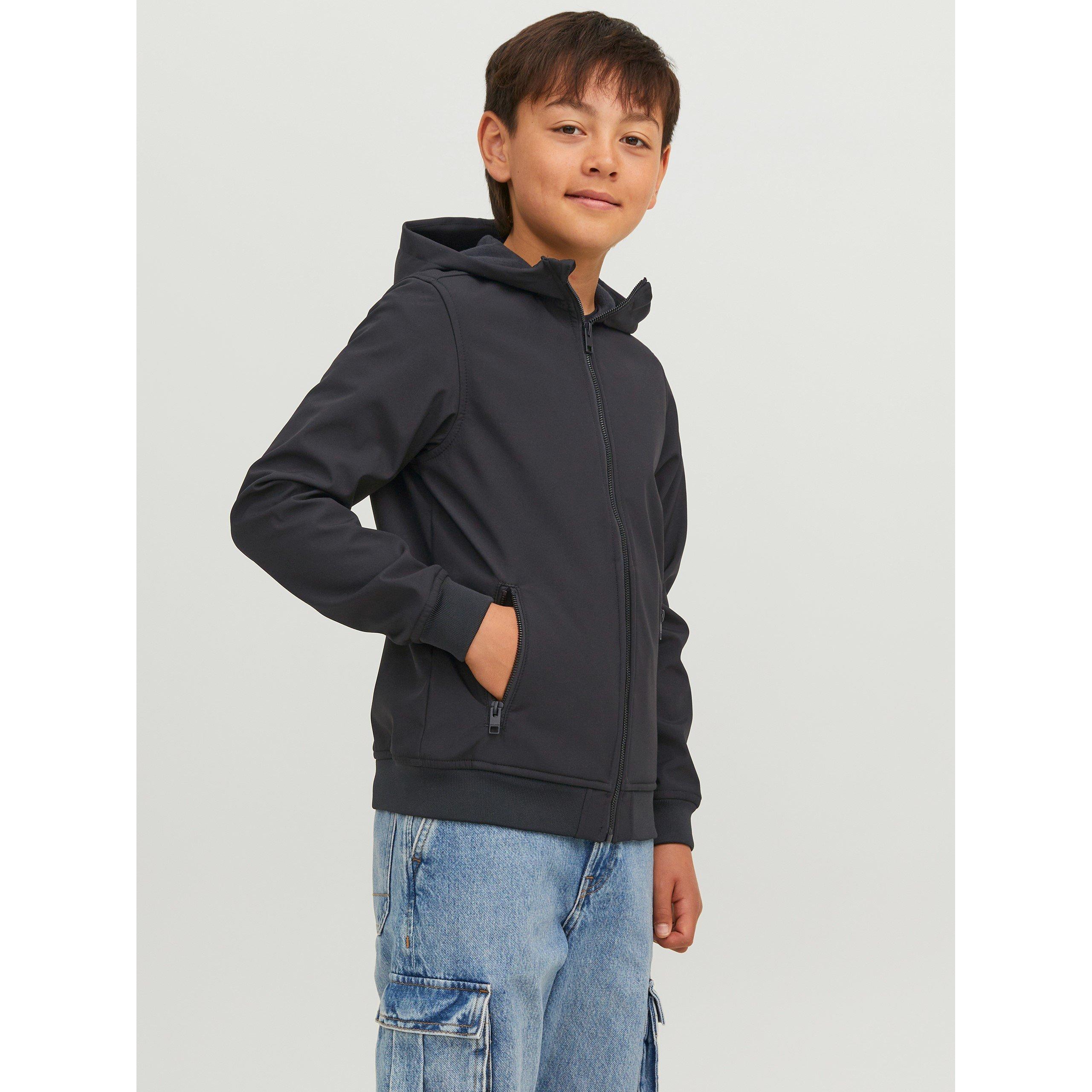 Jack And Jones Boys Kids' Lightweight Durable Softshell Jacket - Black - 8 Years