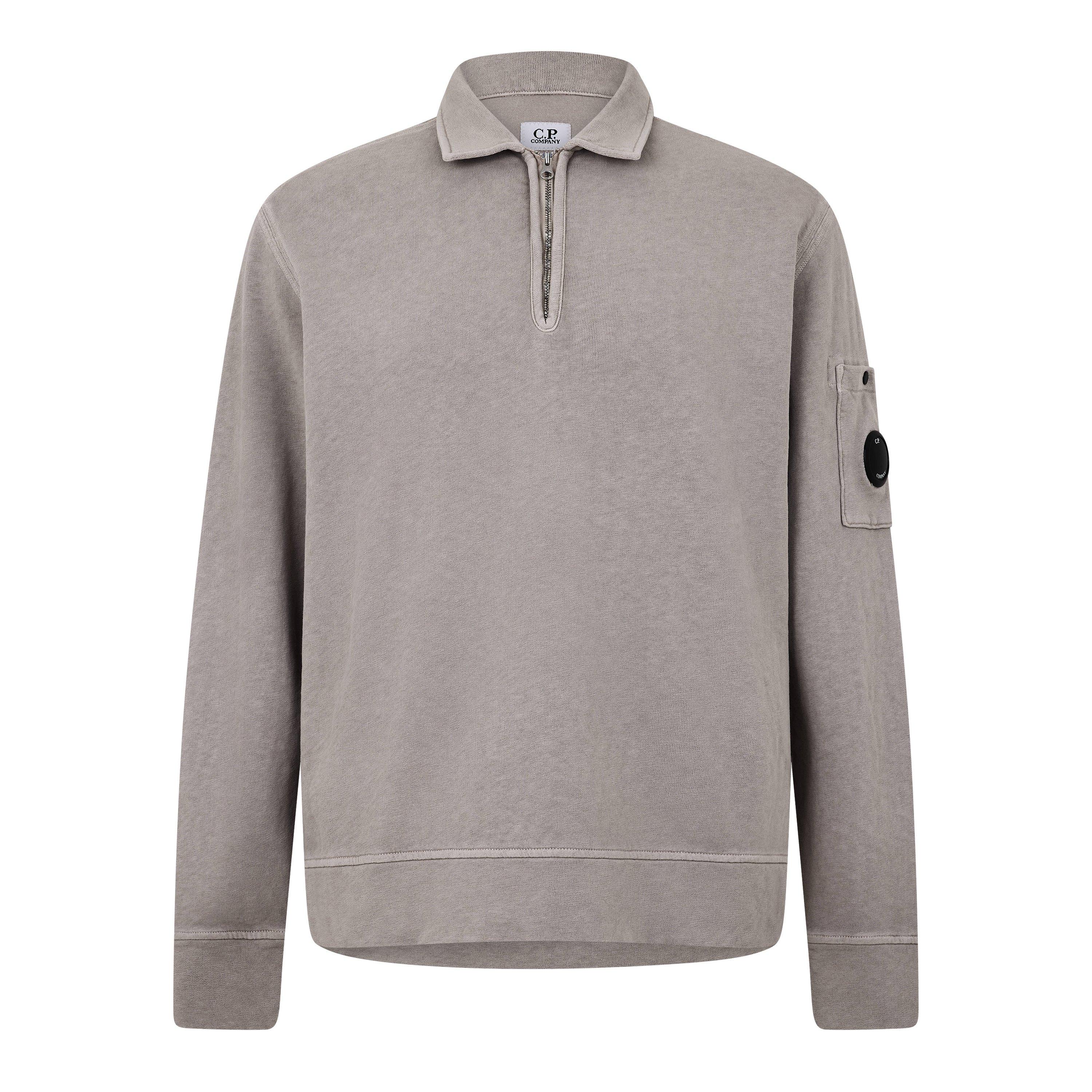 Cp Company Men's Cp 1/4 Zip Fleece Sn61 - Dove 904 - XS (44)