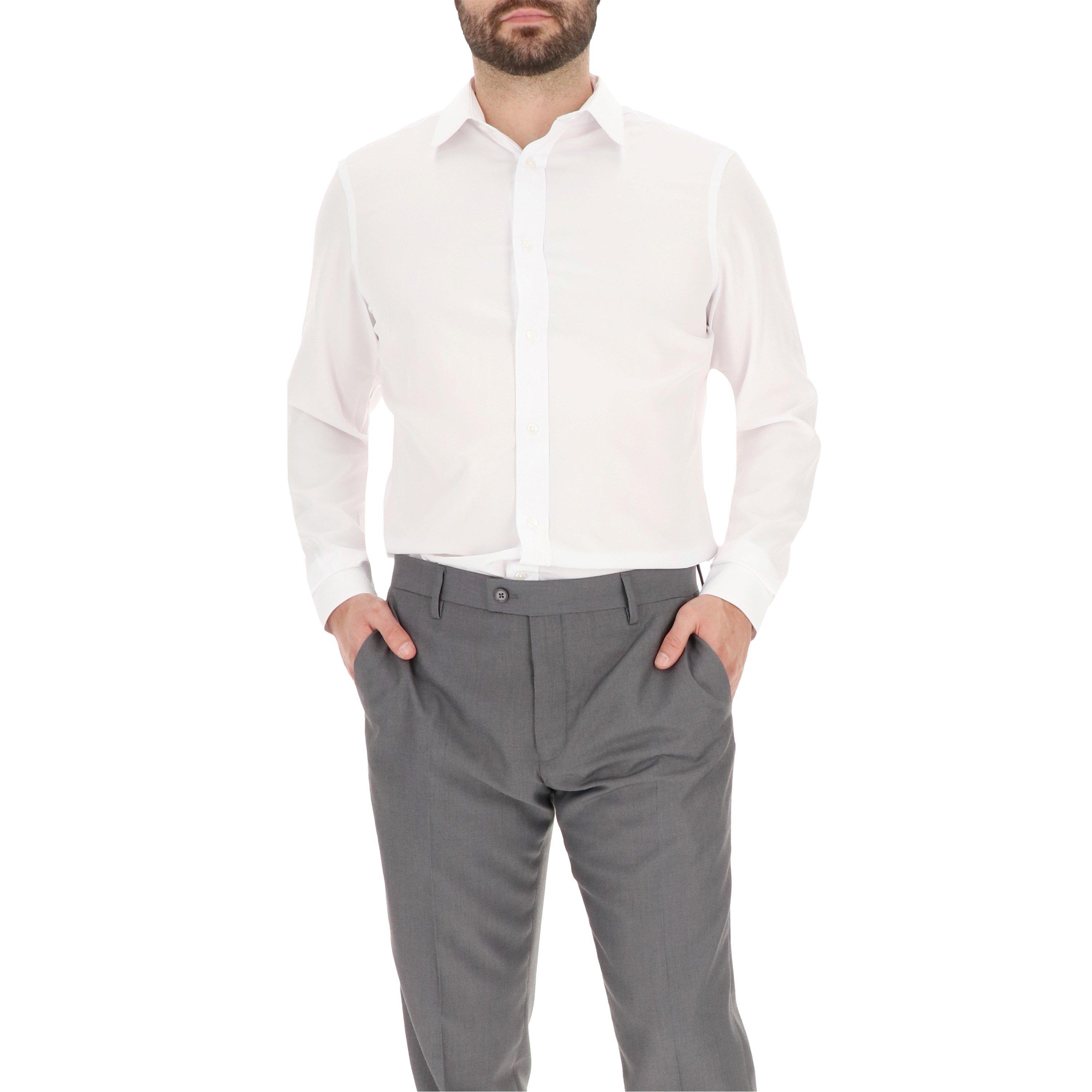 White - Scotch and Soda - Men's Long-Sleeve Oxford Shirt - 4