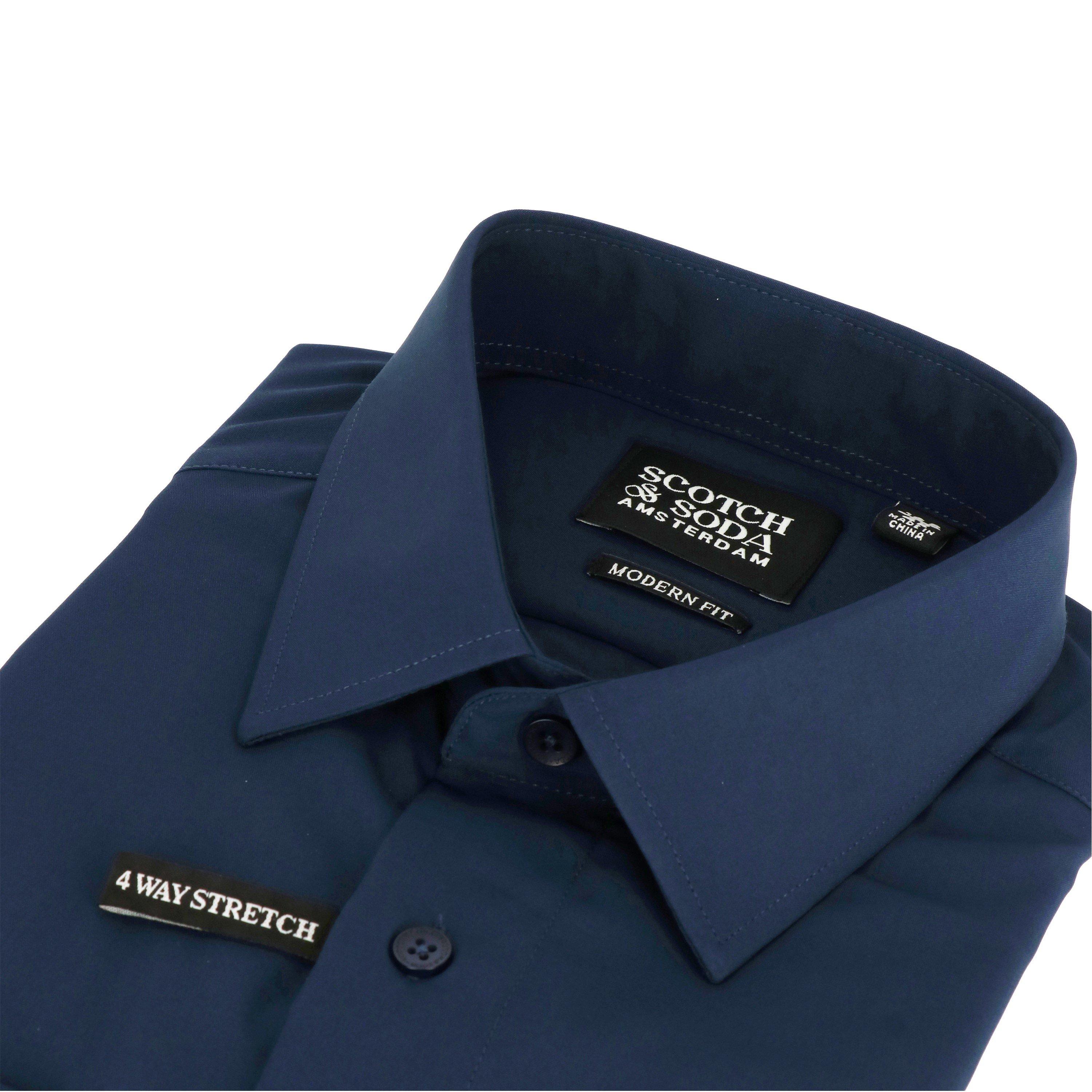 Azul marino - Scotch and Soda - Men's Long-Sleeve Oxford Shirt - 6