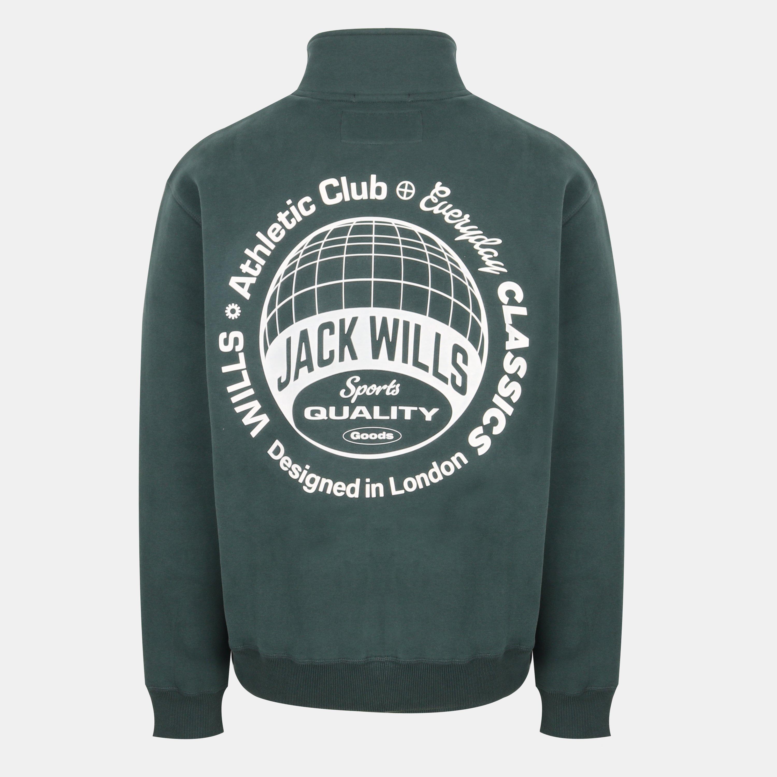 Dunkle Kiefer - Jack Wills - Athletic Cotton Long Sleeve Funnel Neck Oversized Fit quarter Zip Fleece - 2