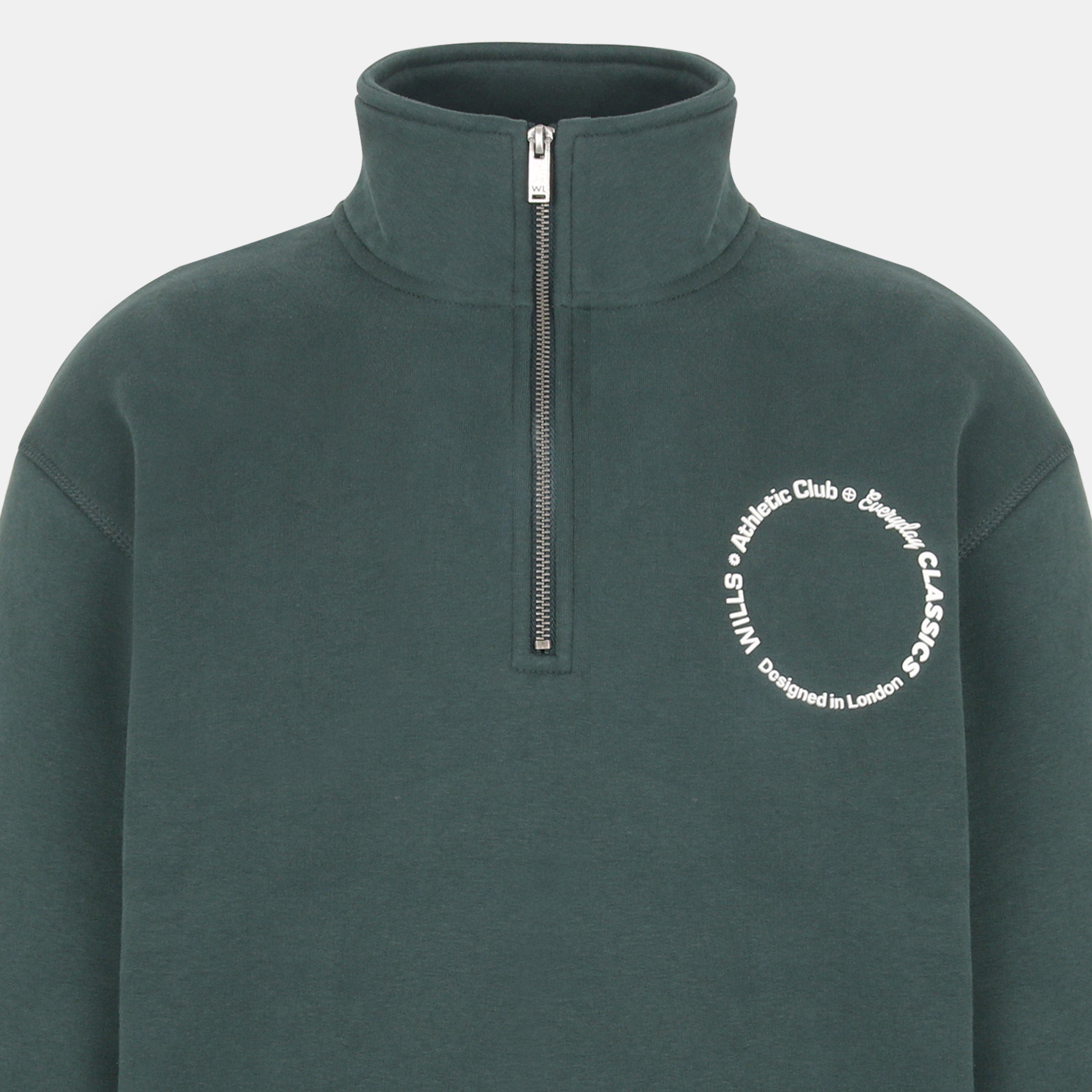 Dunkle Kiefer - Jack Wills - Athletic Cotton Long Sleeve Funnel Neck Oversized Fit quarter Zip Fleece - 3