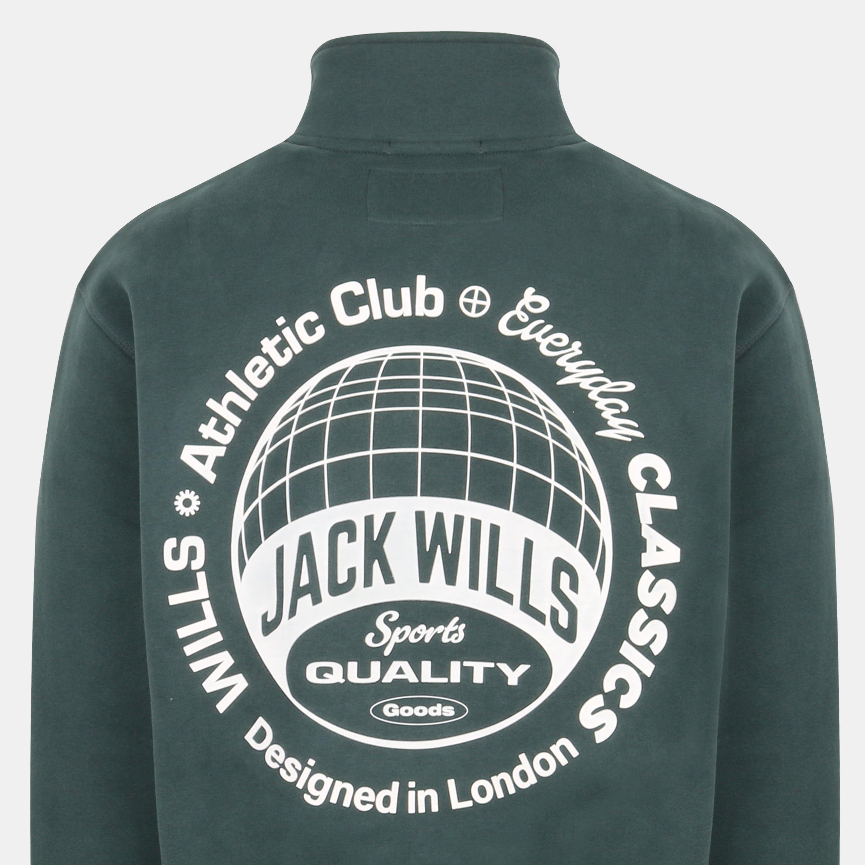 Dunkle Kiefer - Jack Wills - Athletic Cotton Long Sleeve Funnel Neck Oversized Fit quarter Zip Fleece - 4
