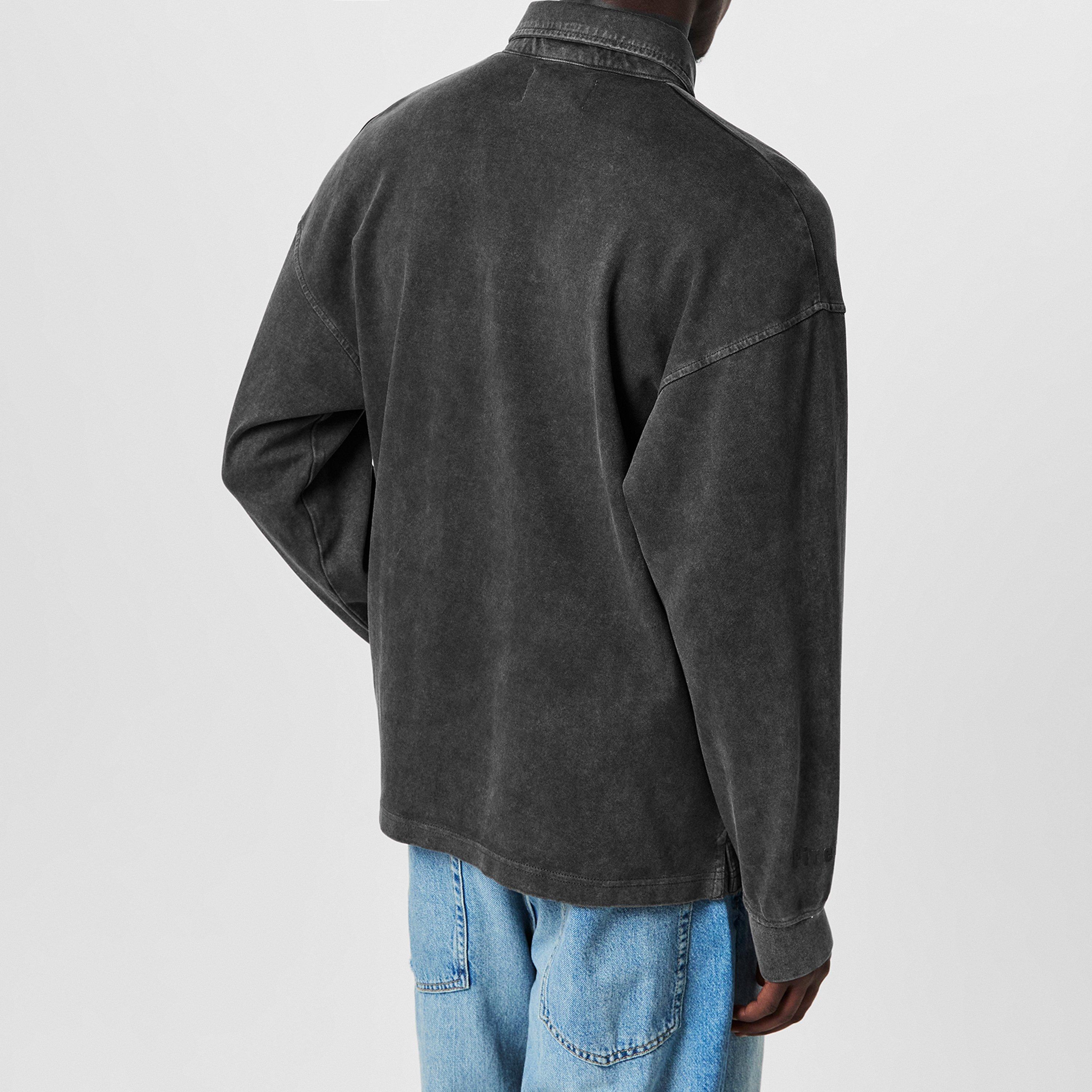 Houtskool - Firetrap - Mens Washed Rugby - 4