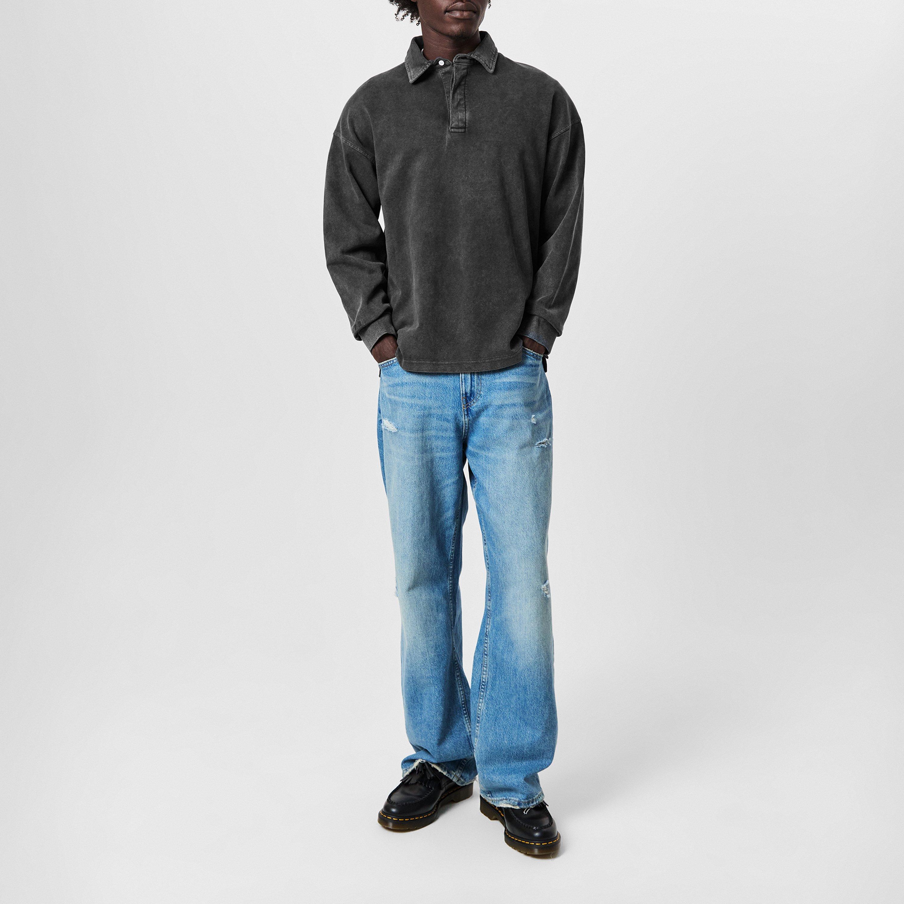 Houtskool - Firetrap - Mens Washed Rugby - 6