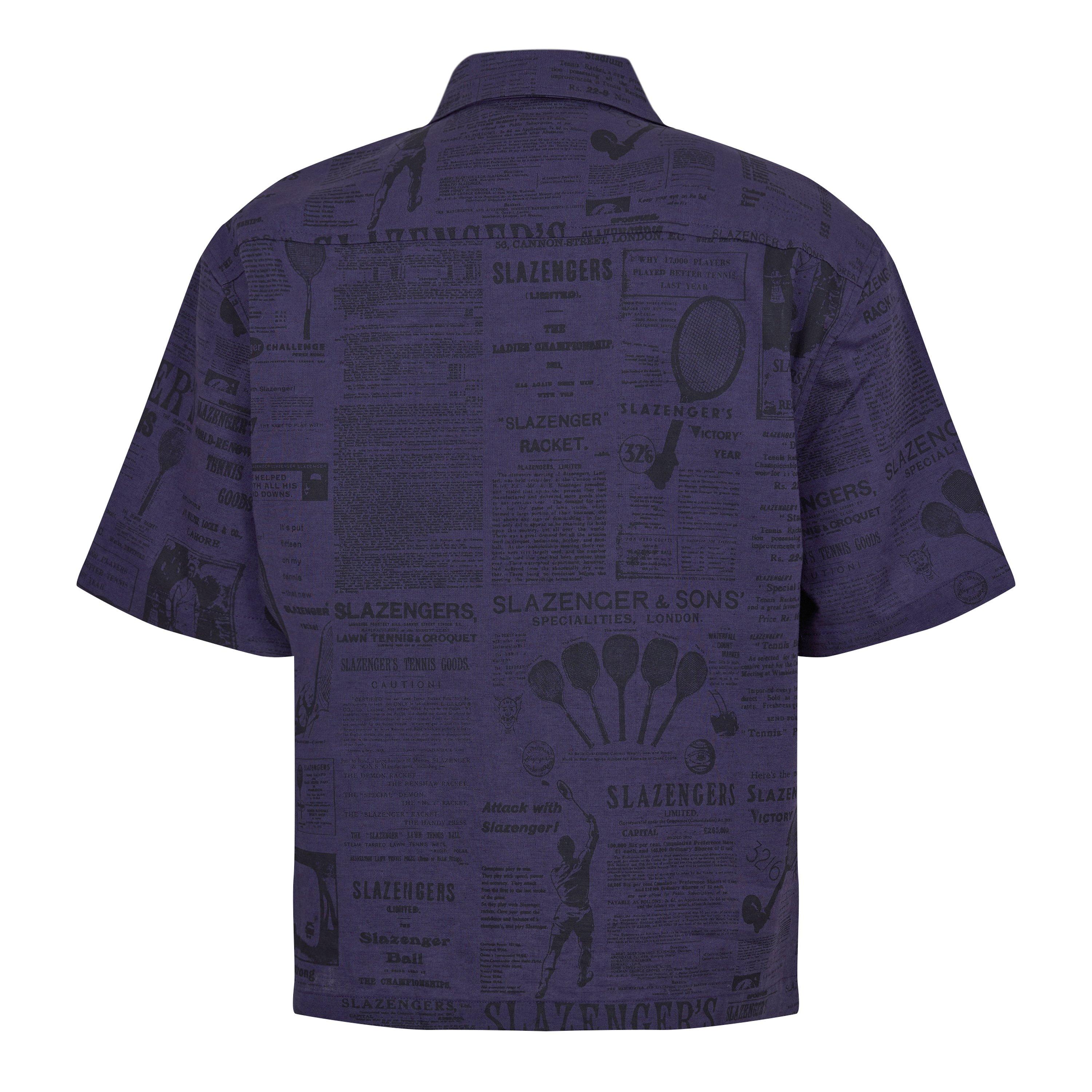 Navy - Slazenger Off-Court - Off-Court Men’s Back Page Woven Shirt - 2