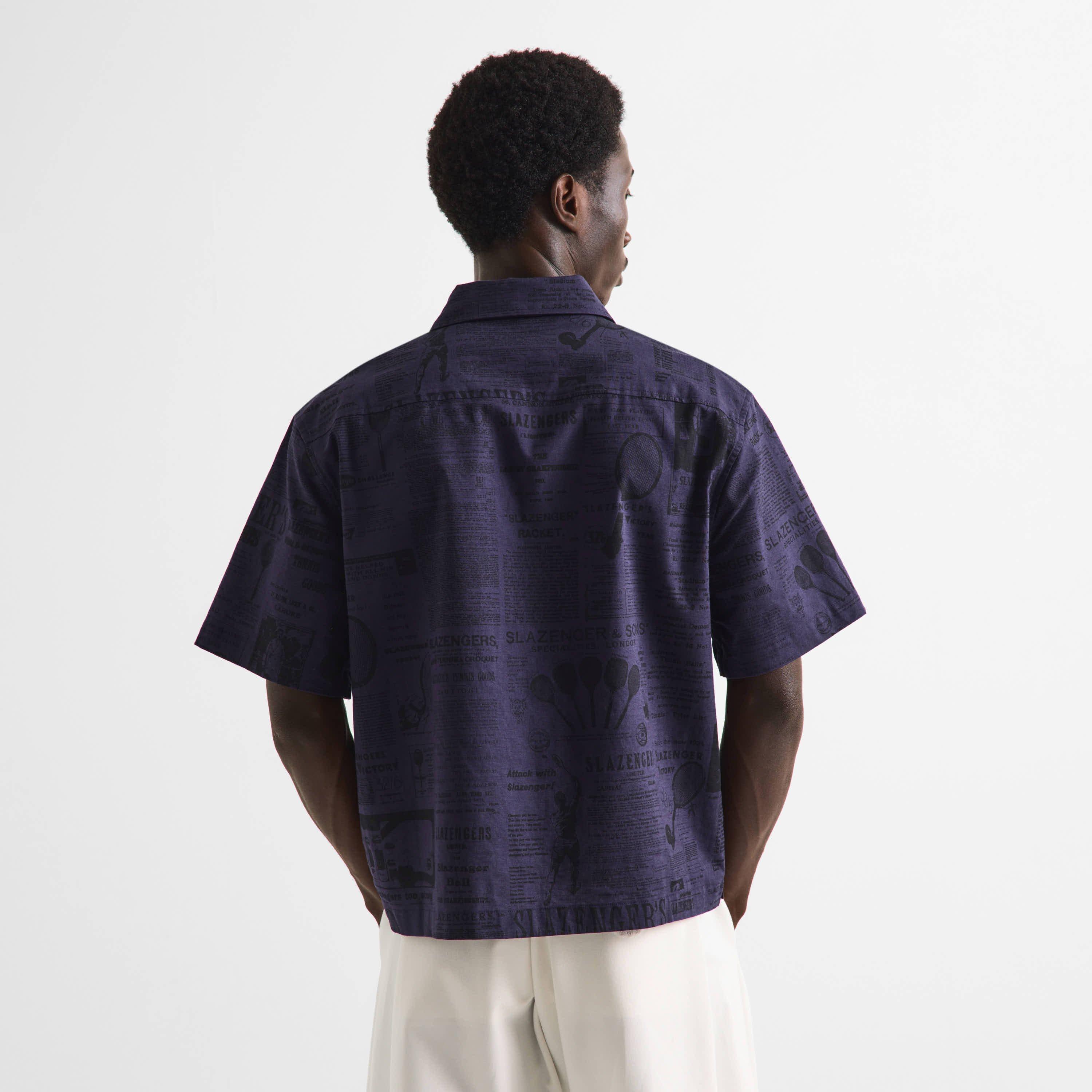 Navy - Slazenger Off-Court - Off-Court Men’s Back Page Woven Shirt - 4