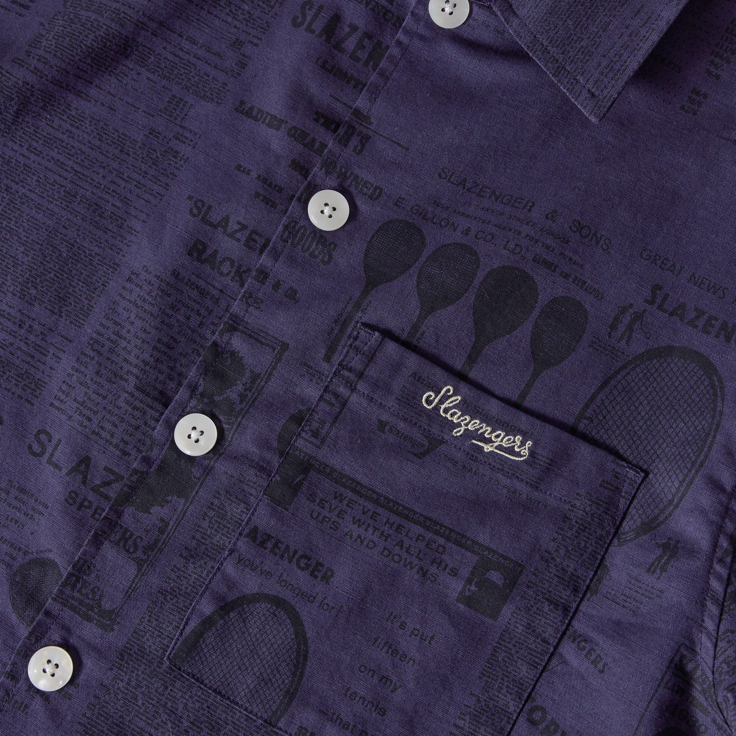 Navy - Slazenger Off-Court - Off-Court Men’s Back Page Woven Shirt - 5