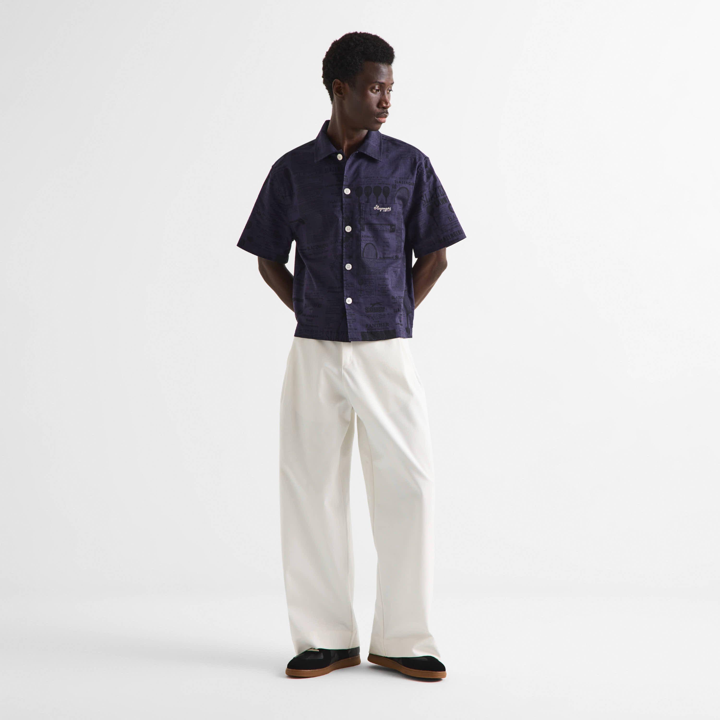 Navy - Slazenger Off-Court - Off-Court Men’s Back Page Woven Shirt - 6