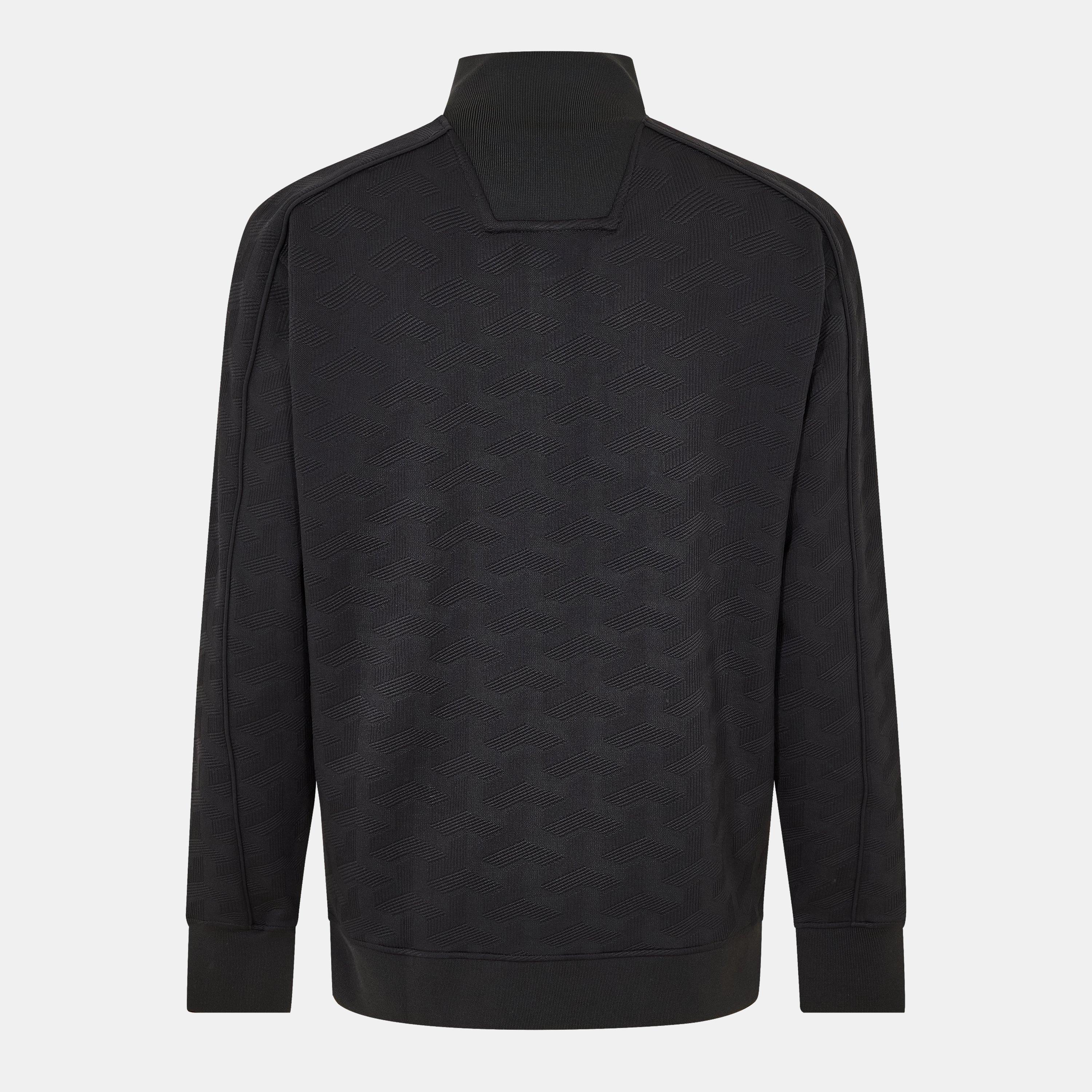 Black 001 - Boss - Men's Mirror Full Zipped Hoodie, Fleece - 2