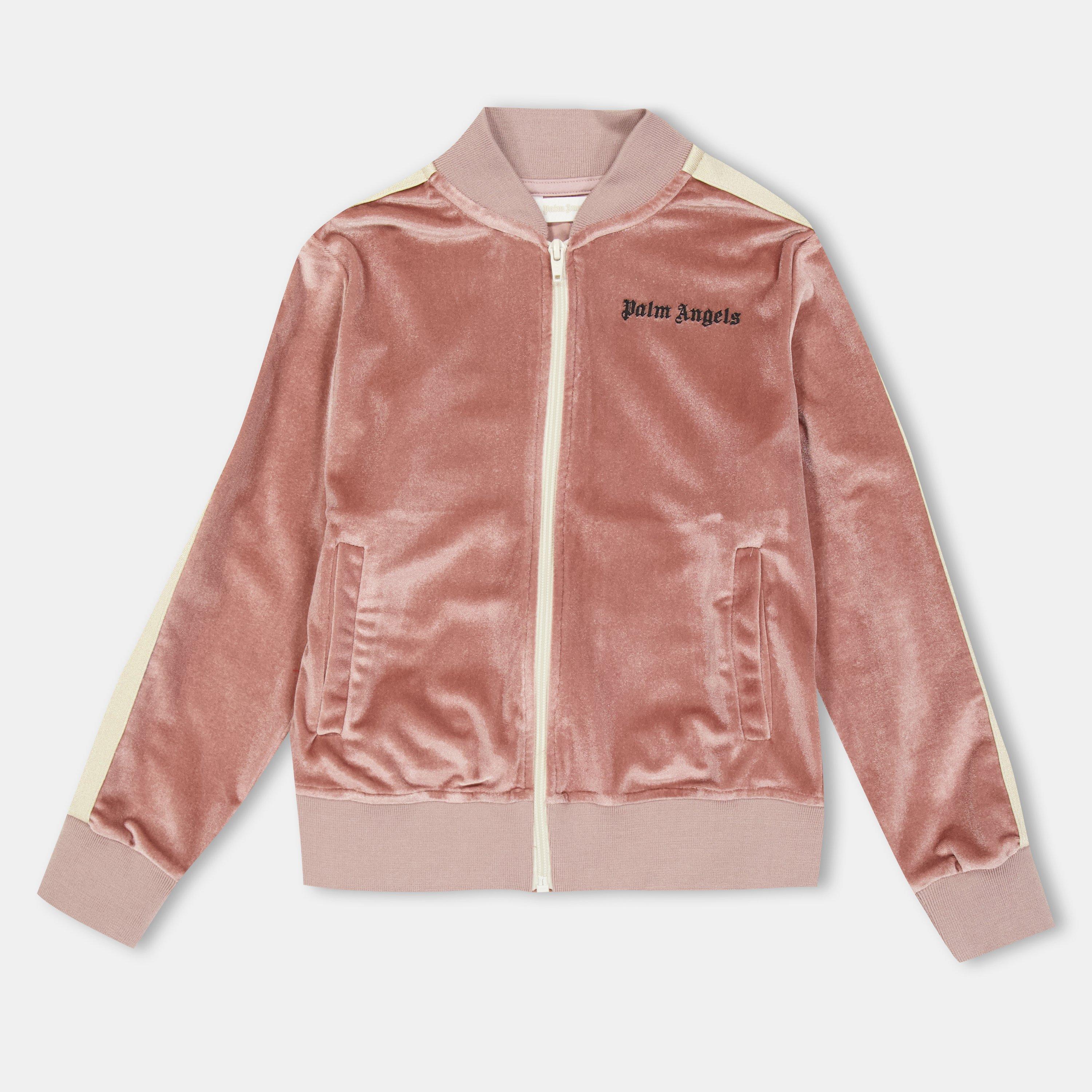 Pink 3010 - Palm Angels - Kids' Velour Relaxed Fit Tracksuit Top - 1
