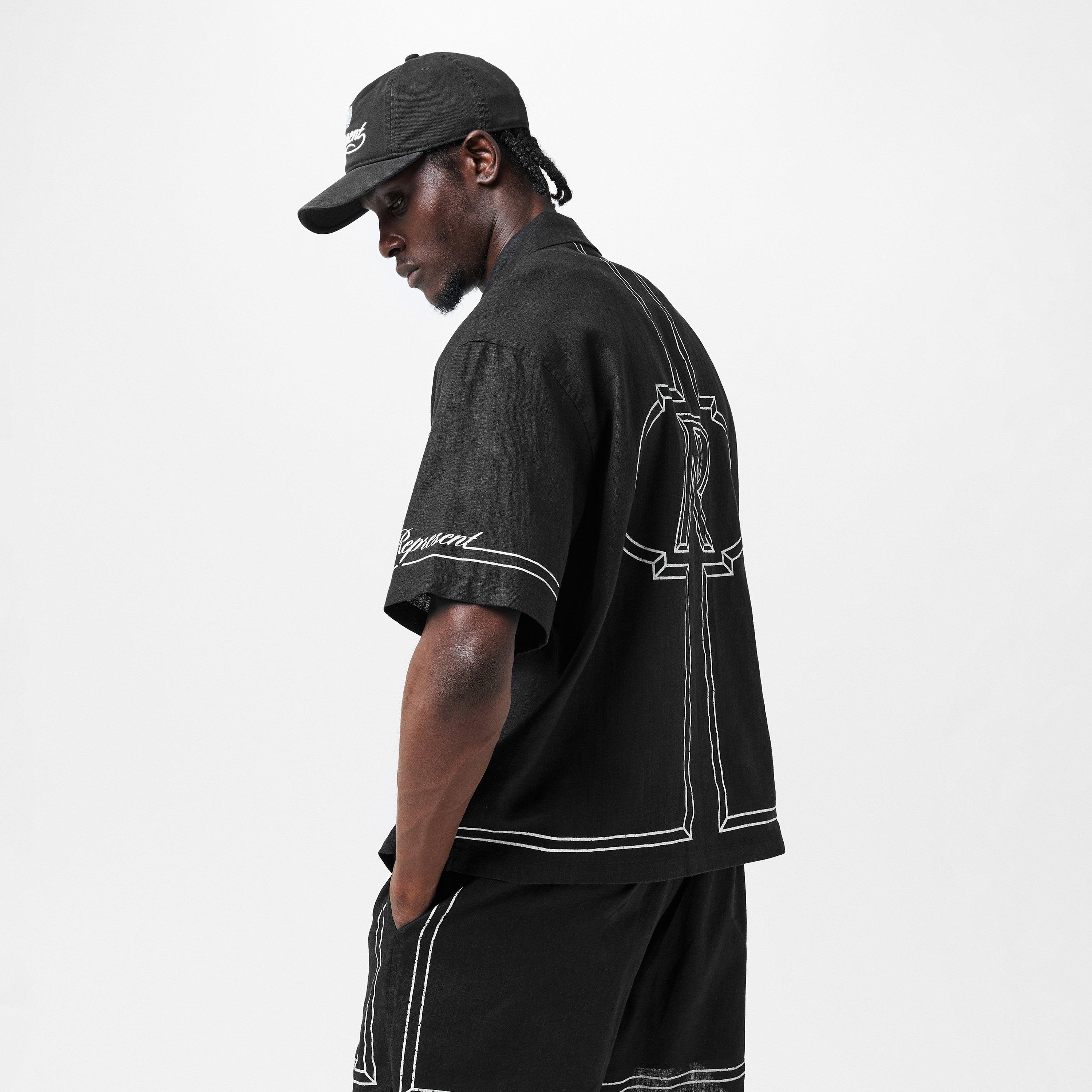 Jet Black - Represent - Men's Rep Border Patterned Shirt - 3