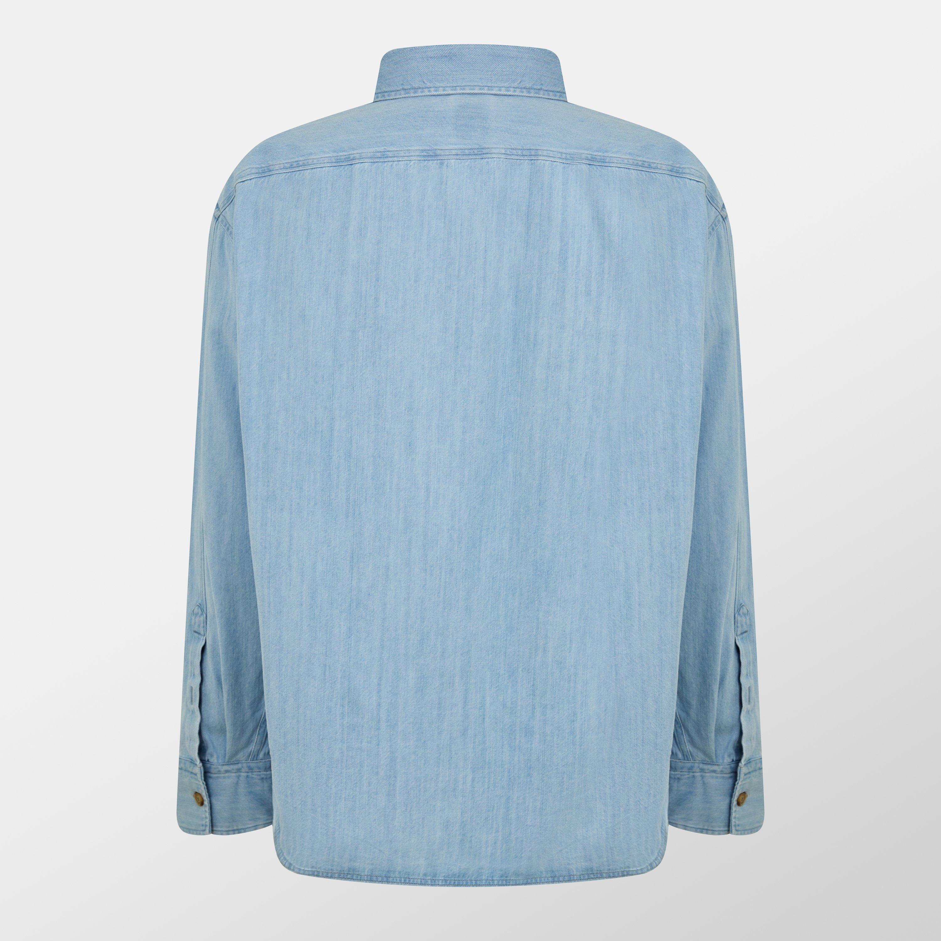 Lt Pas Blue 450 - Boss - Men's HBB HCORY Denim Patterned Long-Sleeve Shirt - 2