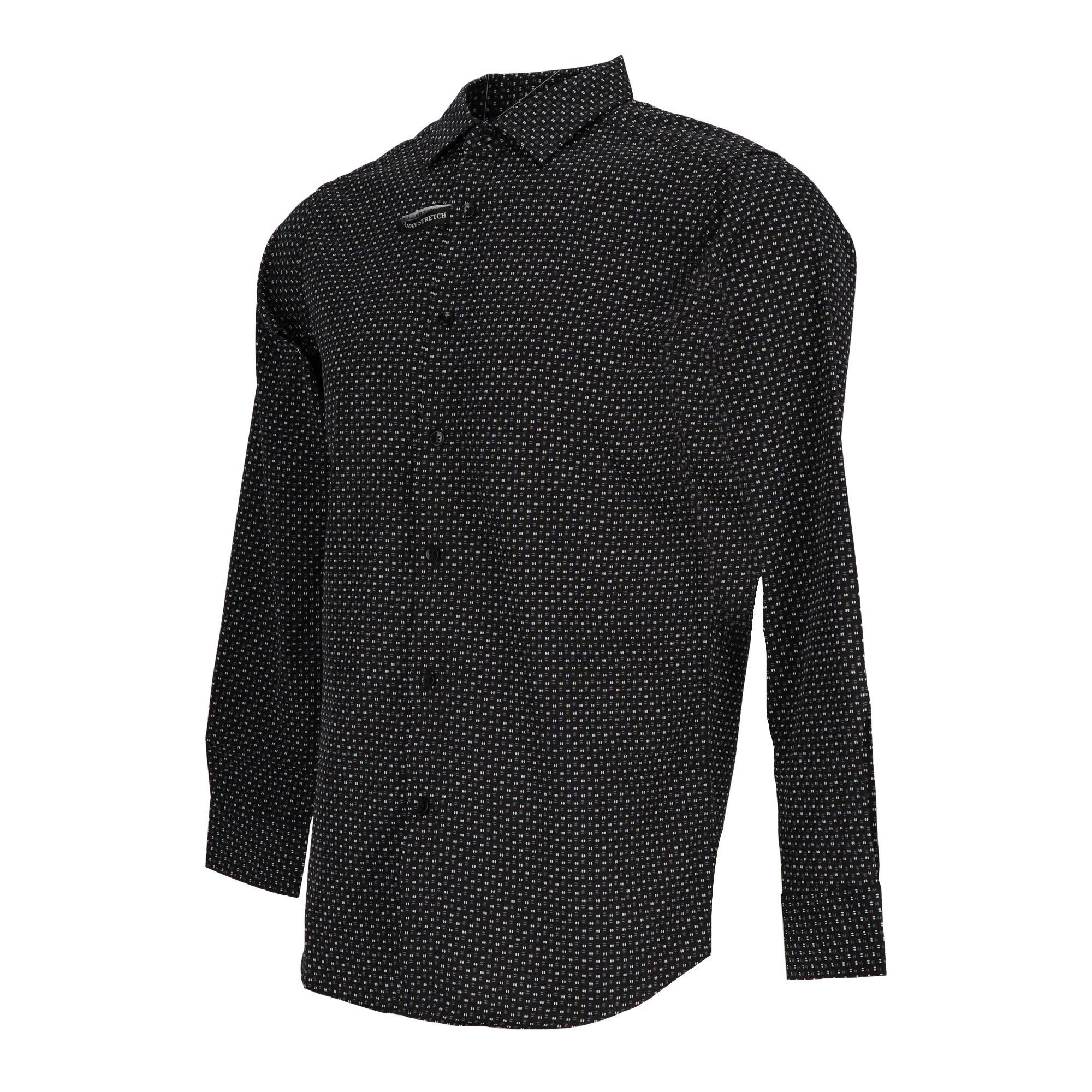 Black/Grey - Scotch and Soda - Men's Long-Sleeve Patterned Shirt - 2