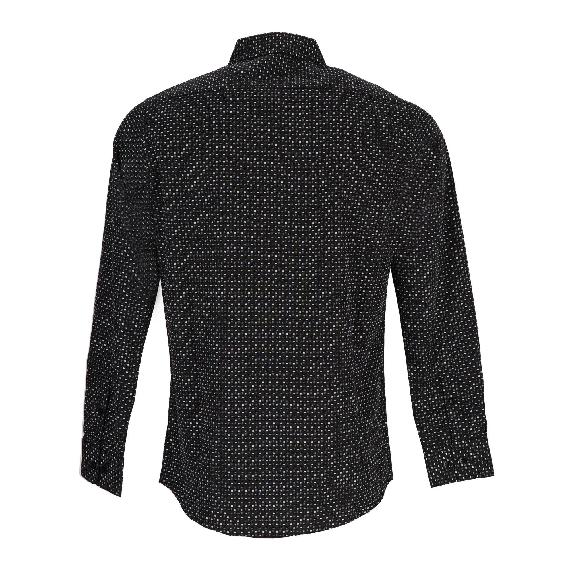 Black/Grey - Scotch and Soda - Men's Long-Sleeve Patterned Shirt - 3