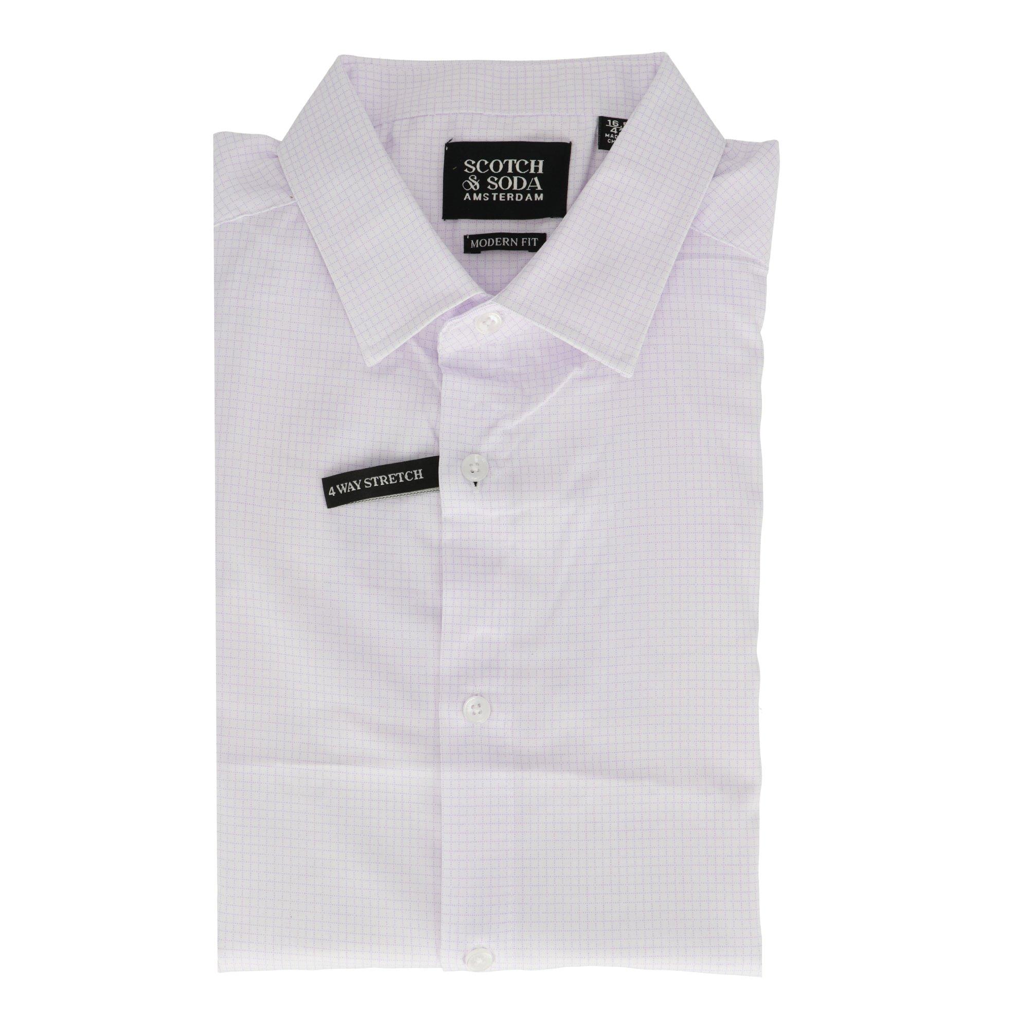 Lavendar - Scotch and Soda - Men's Long-Sleeve Patterned Shirt - 4