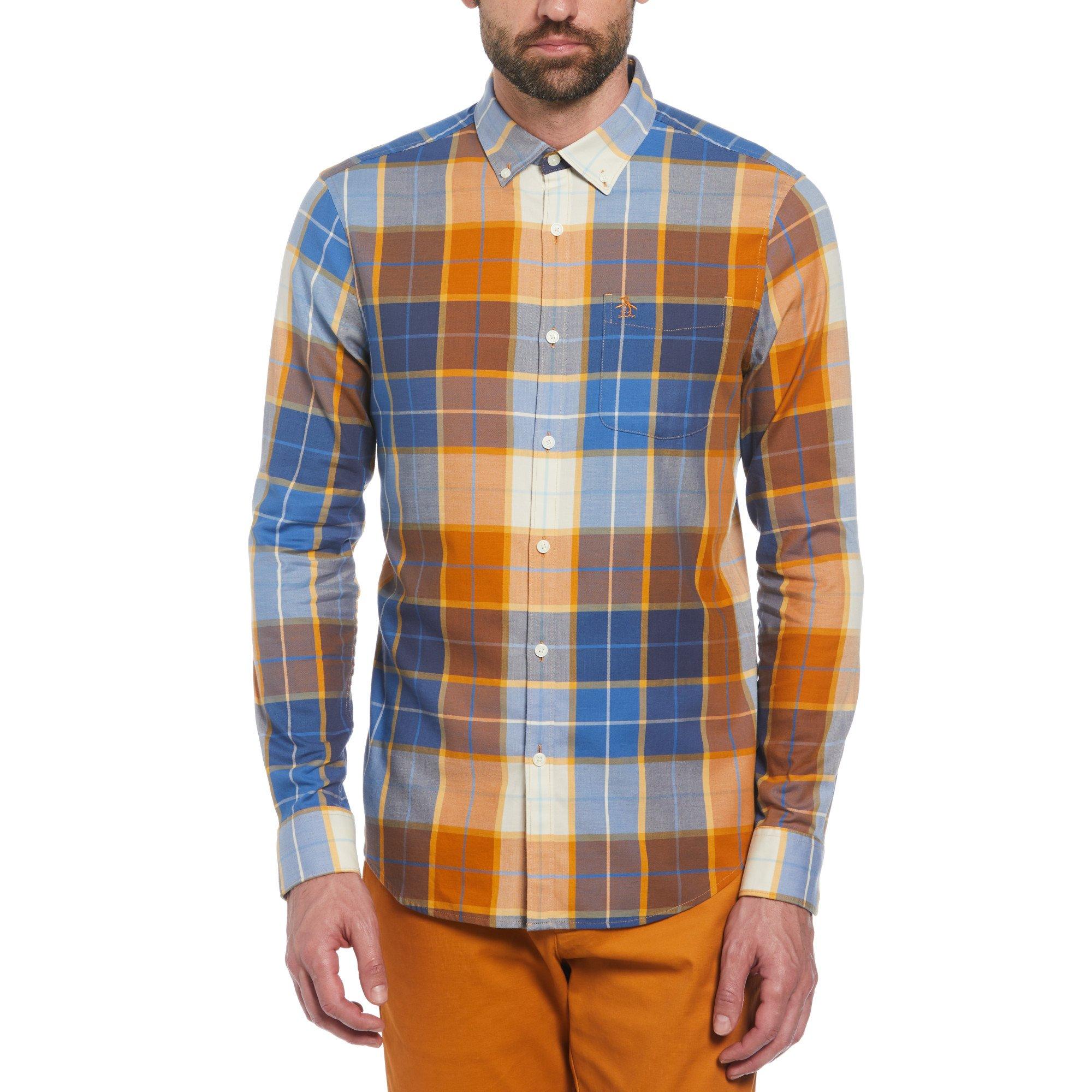 Original Penguin Long-Sleeve Plaid Shirt