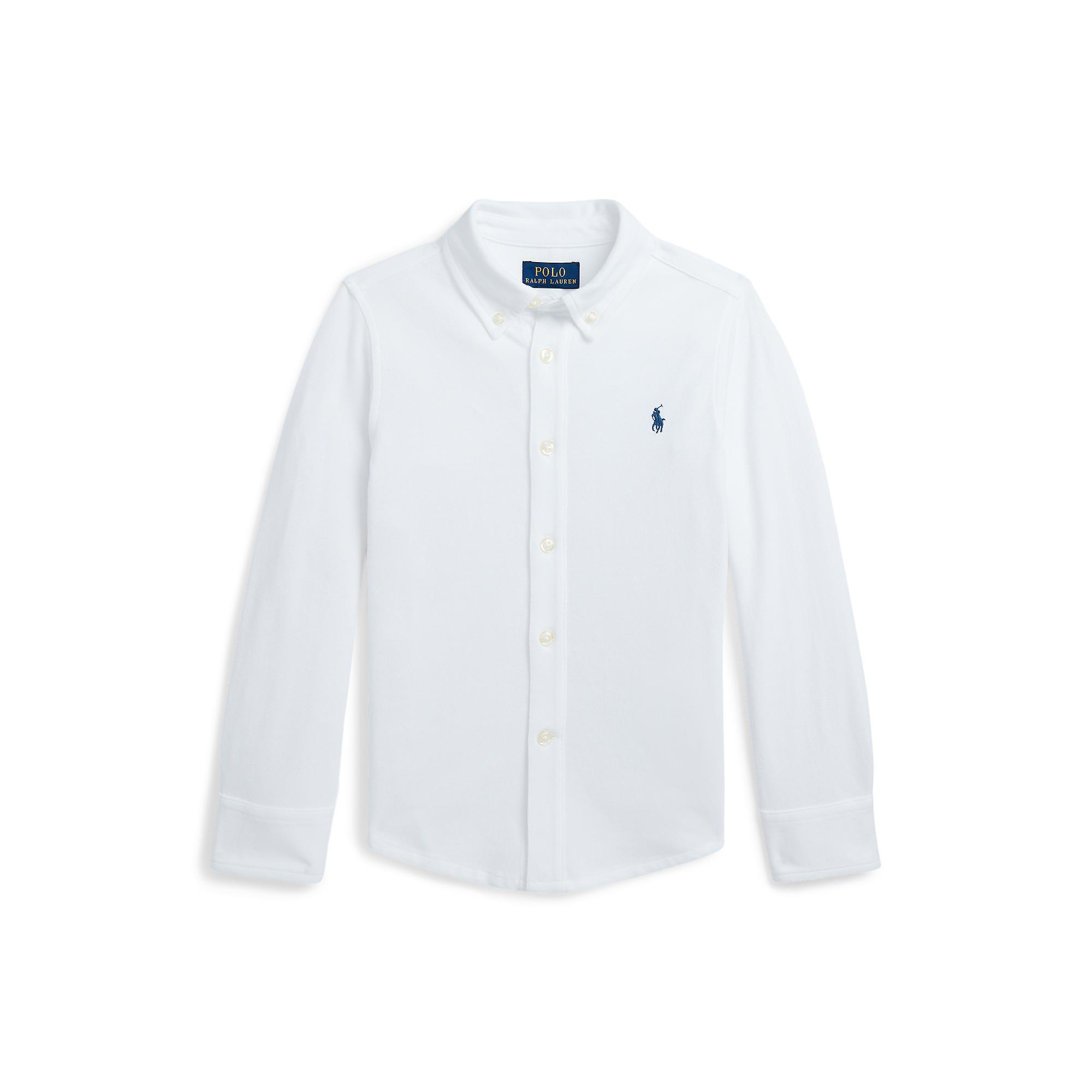 White - Polo Ralph Lauren - Polo LS Mesh Shirt Jn71 - 1