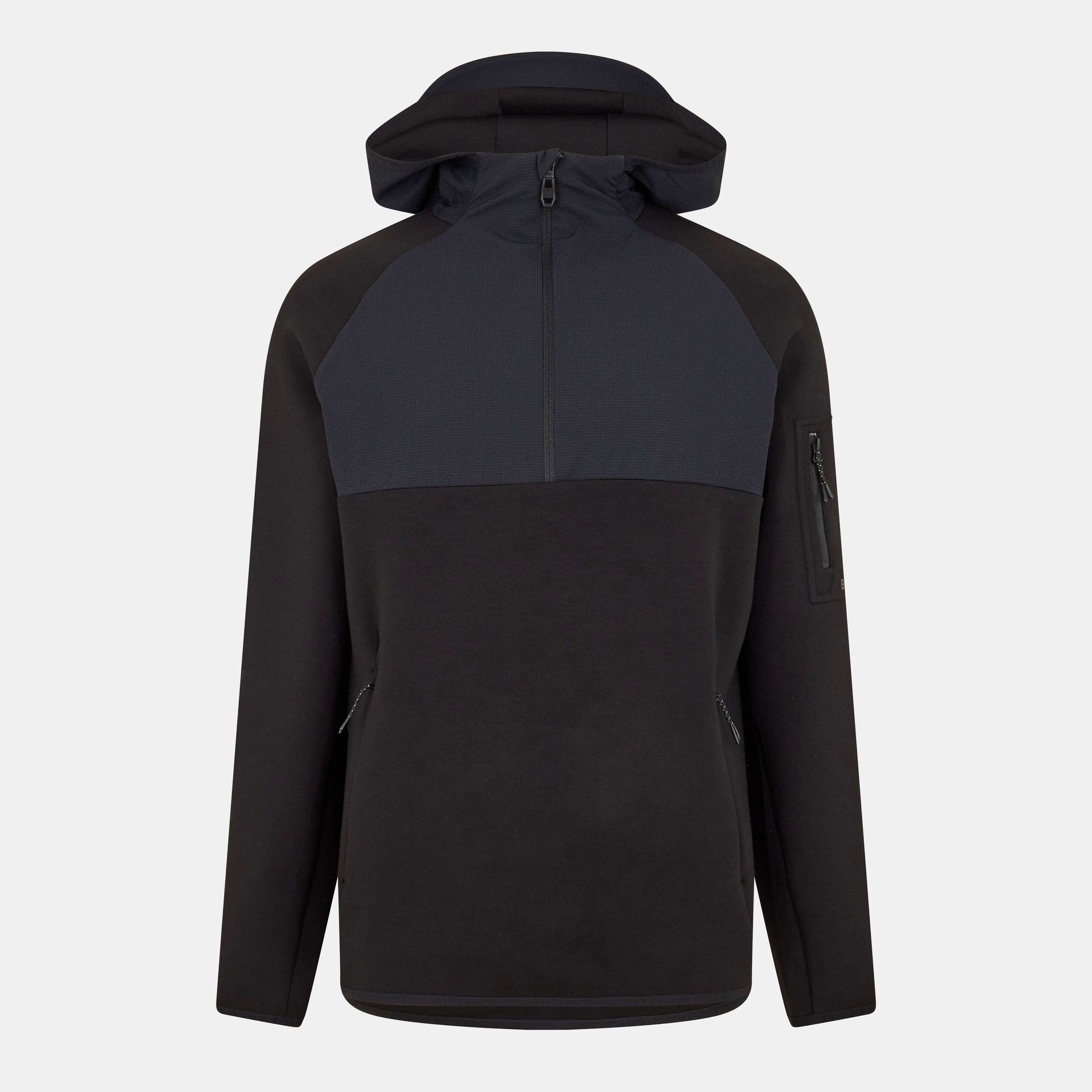 Boss Men's Urban Quarter Zip Lightweight Fleece - Black - 2XL