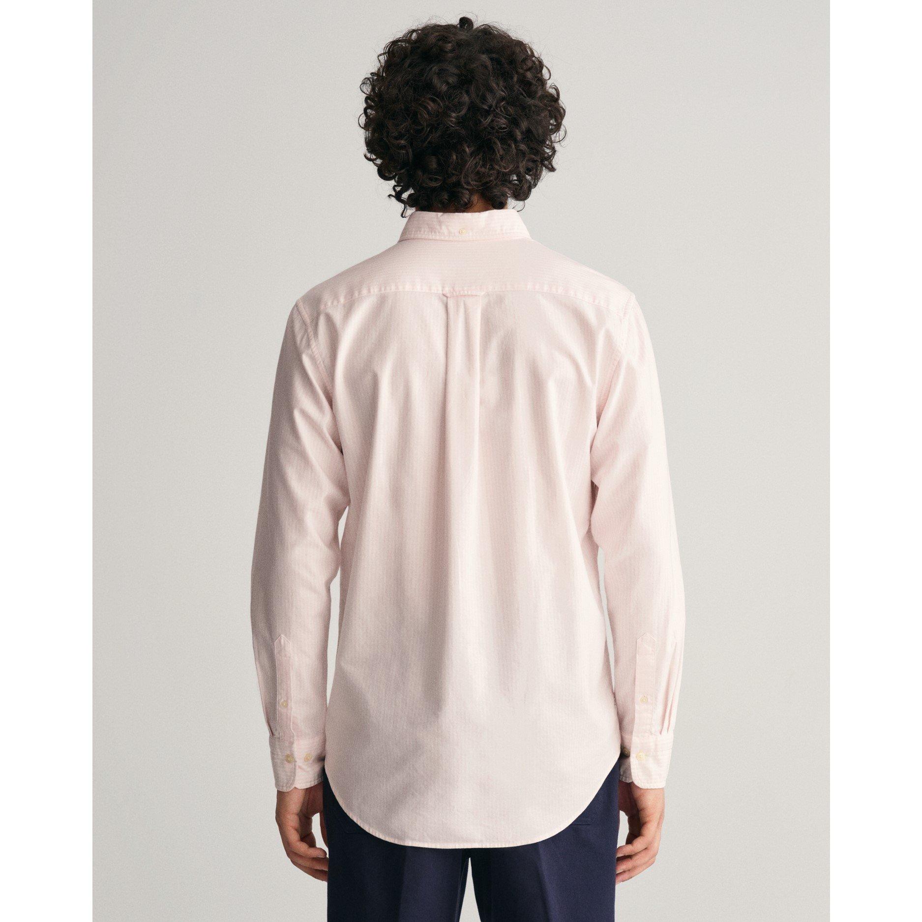 Rose pâle 662 - Gant - Regular Fit Banker Stripe Classic Oxford Shirt - 2