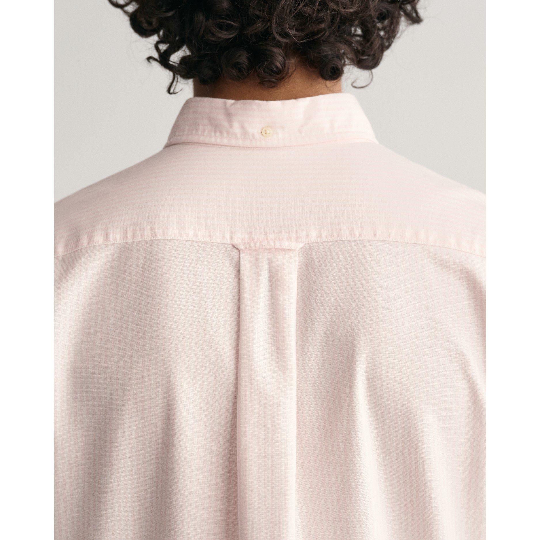 Rose pâle 662 - Gant - Regular Fit Banker Stripe Classic Oxford Shirt - 5