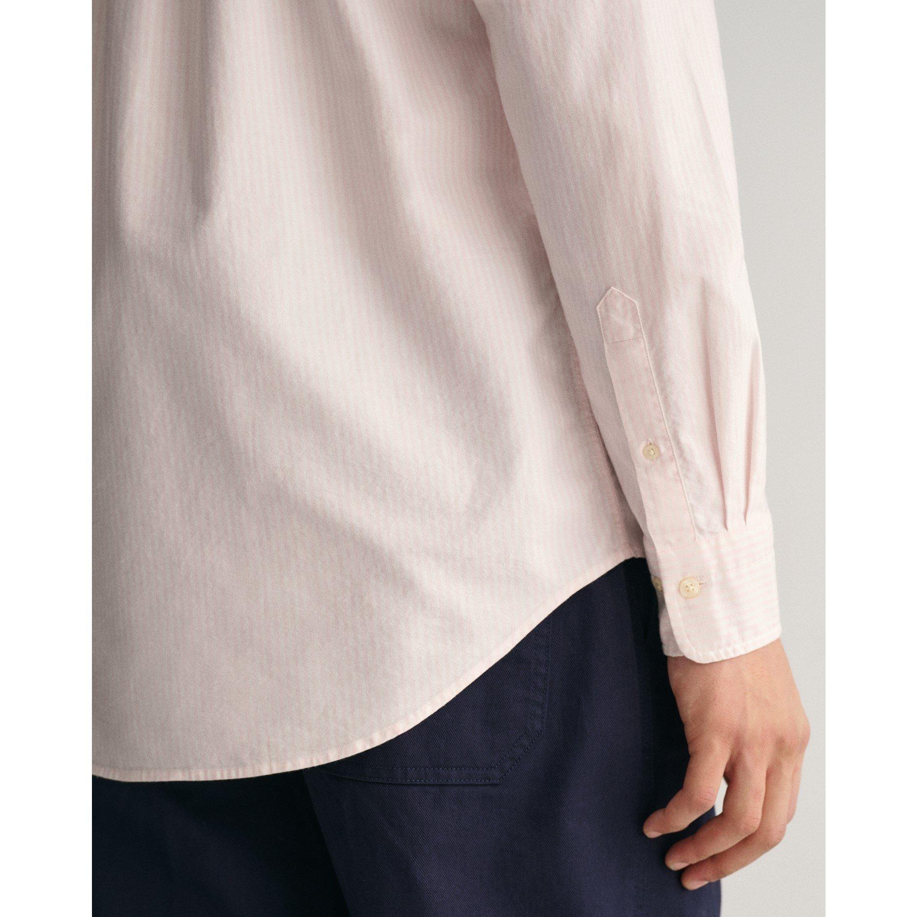Rose pâle 662 - Gant - Regular Fit Banker Stripe Classic Oxford Shirt - 6