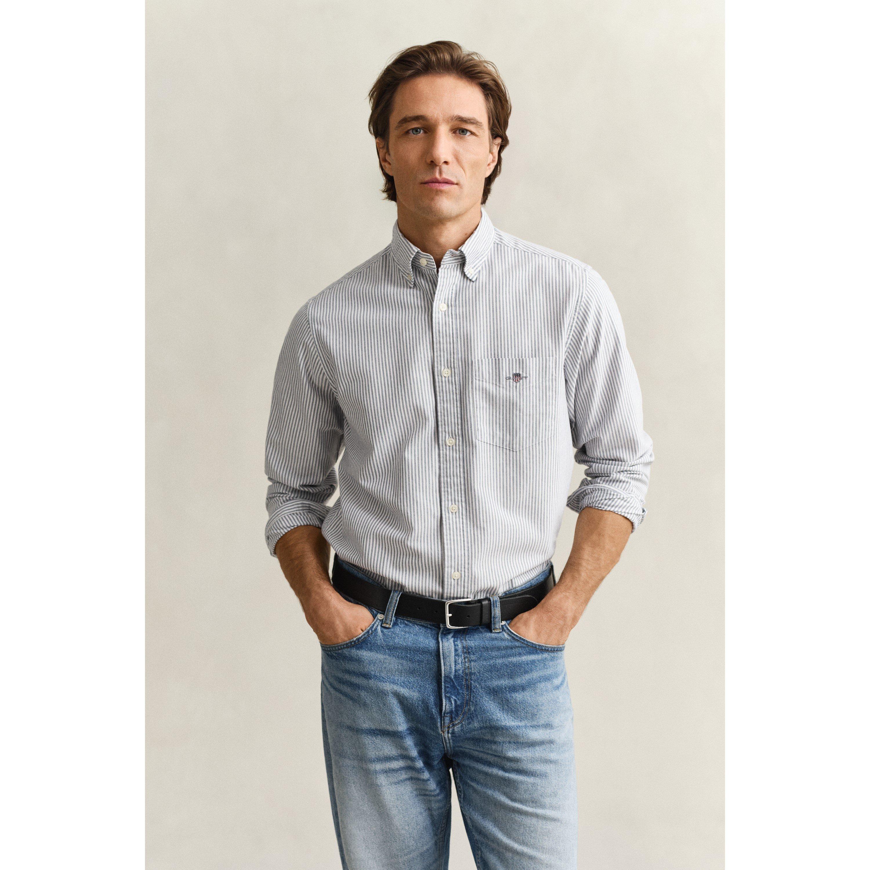 Persian 423 - Gant - Regular Fit Banker Stripe Classic Oxford Shirt - 5