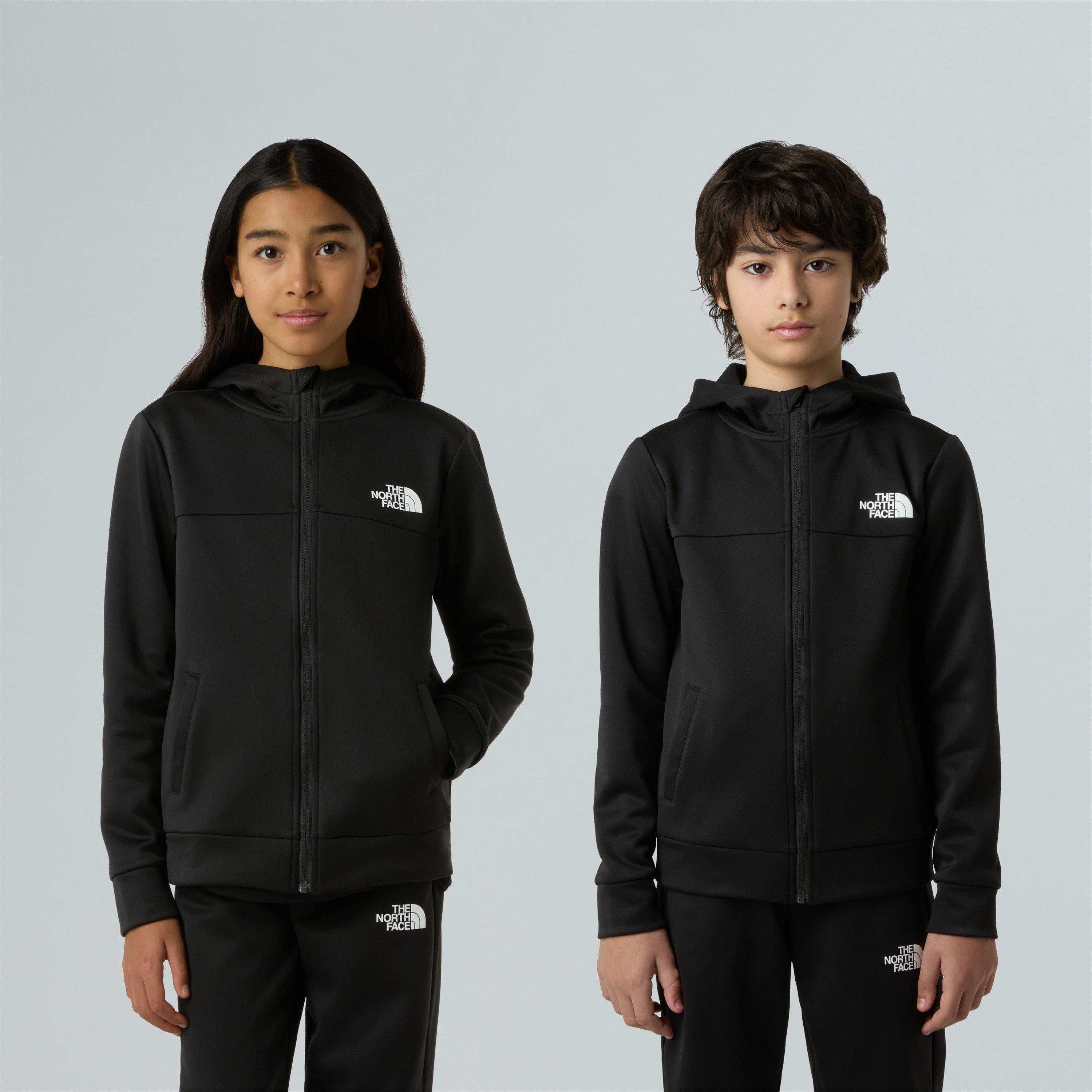 TNF Black JK3 - The North Face - Kids' Reaxion Fleece Zip Hoodie - 3