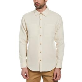 Original Penguin Long-Sleeve Waffle Oxford Shirt