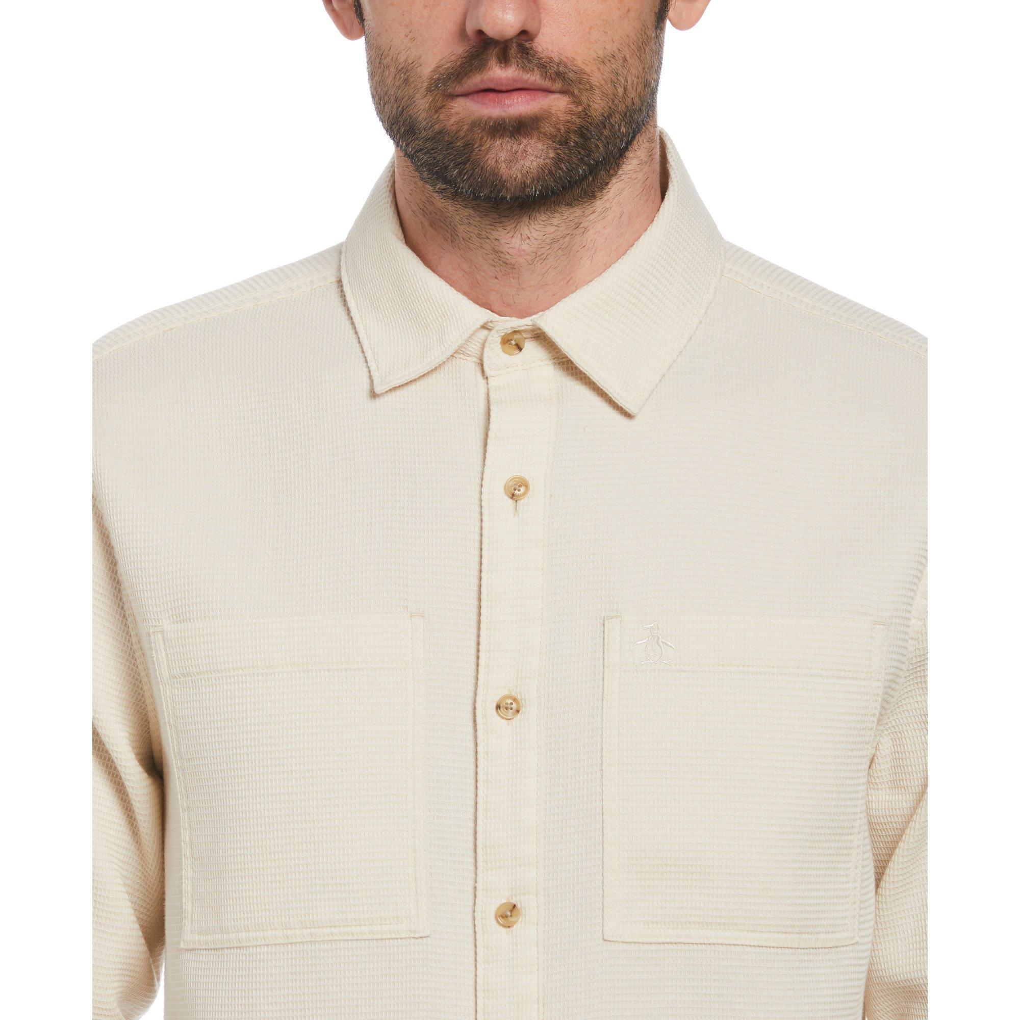 Birch - Original Penguin - Long-Sleeve Waffle Oxford Shirt - 3