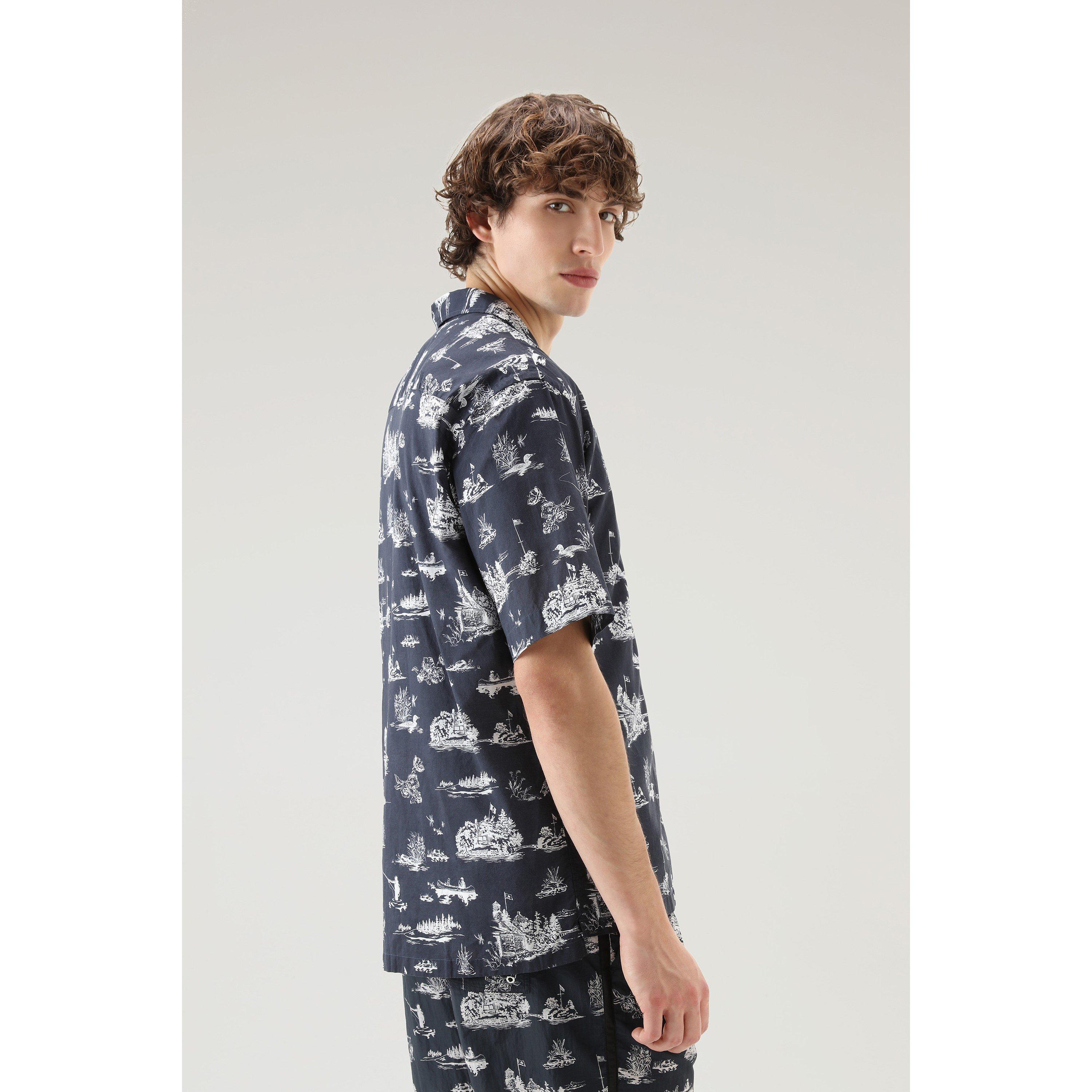 Melton Blue - Woolrich - Men's Zavikon Short-Sleeve Oxford Shirt - 3