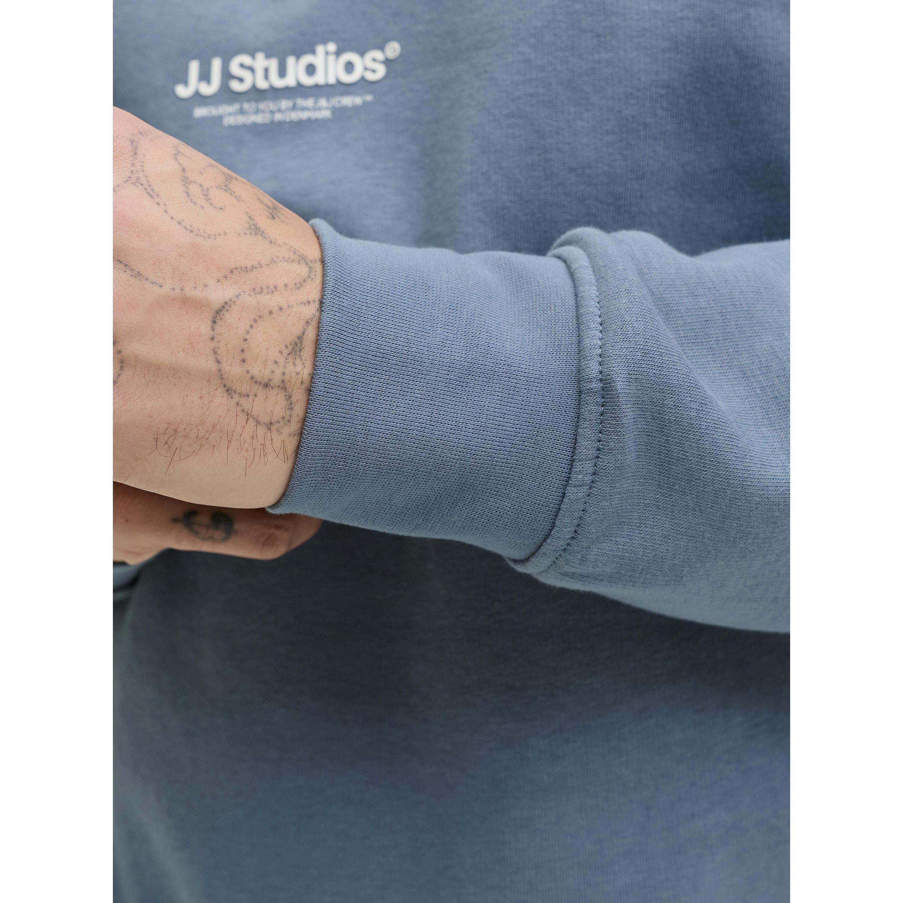 Mirage bleu - Jack and Jones - Men's Jjesoho Sweatshirt 1/4 Zip Cotton Fleece Top - 5