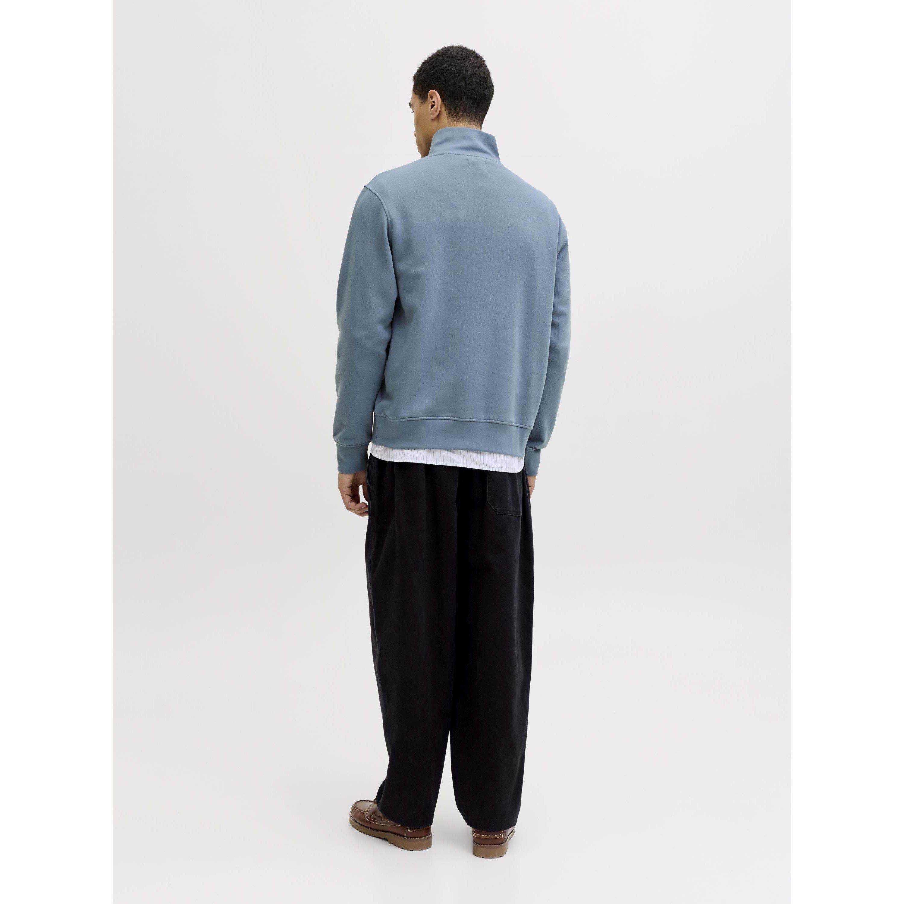 Mirage bleu - Jack and Jones - Men's Jjesoho Sweatshirt 1/4 Zip Cotton Fleece Top - 7