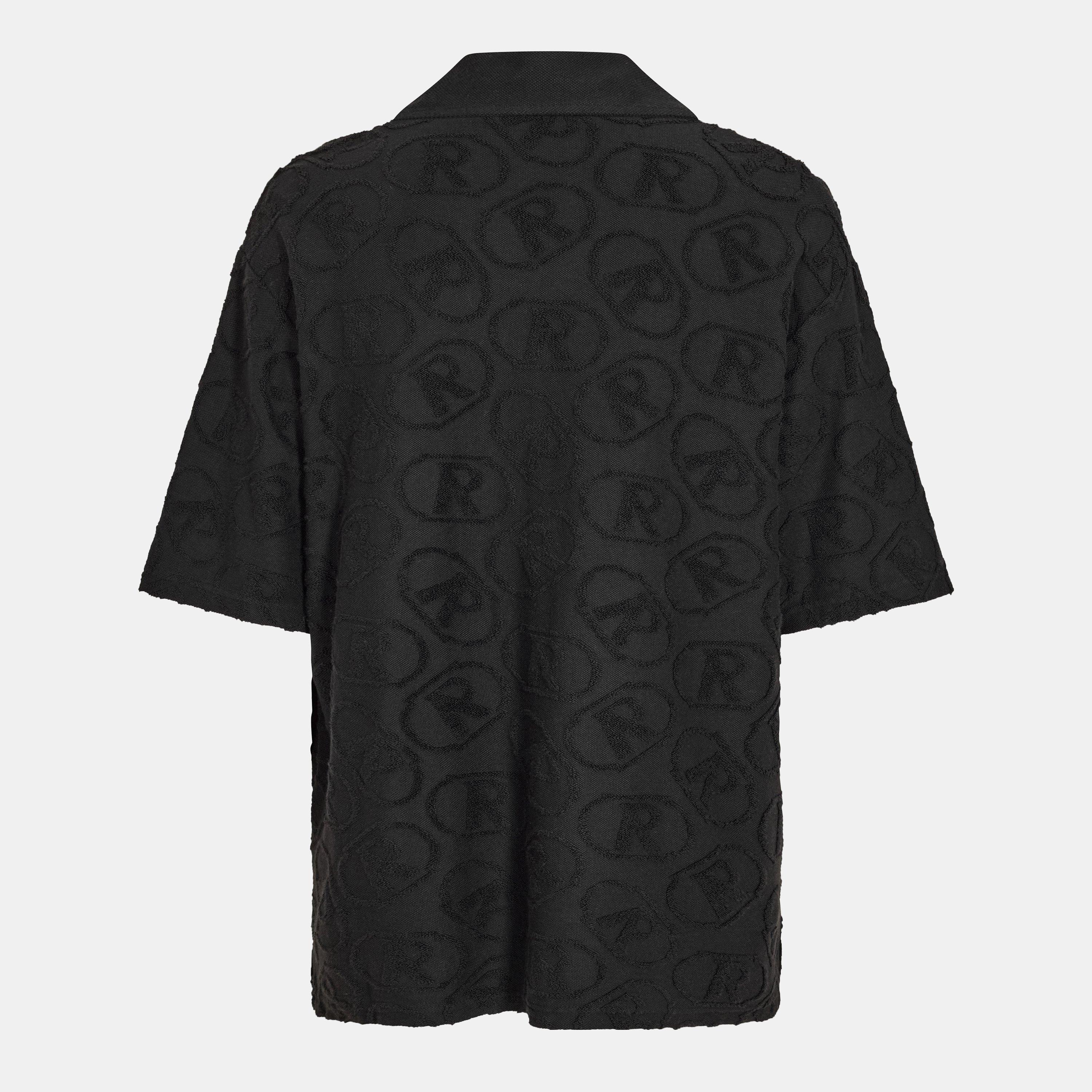 Black - Represent - Men's Rep All-over Towel Shirt, Towel Fabric - 2