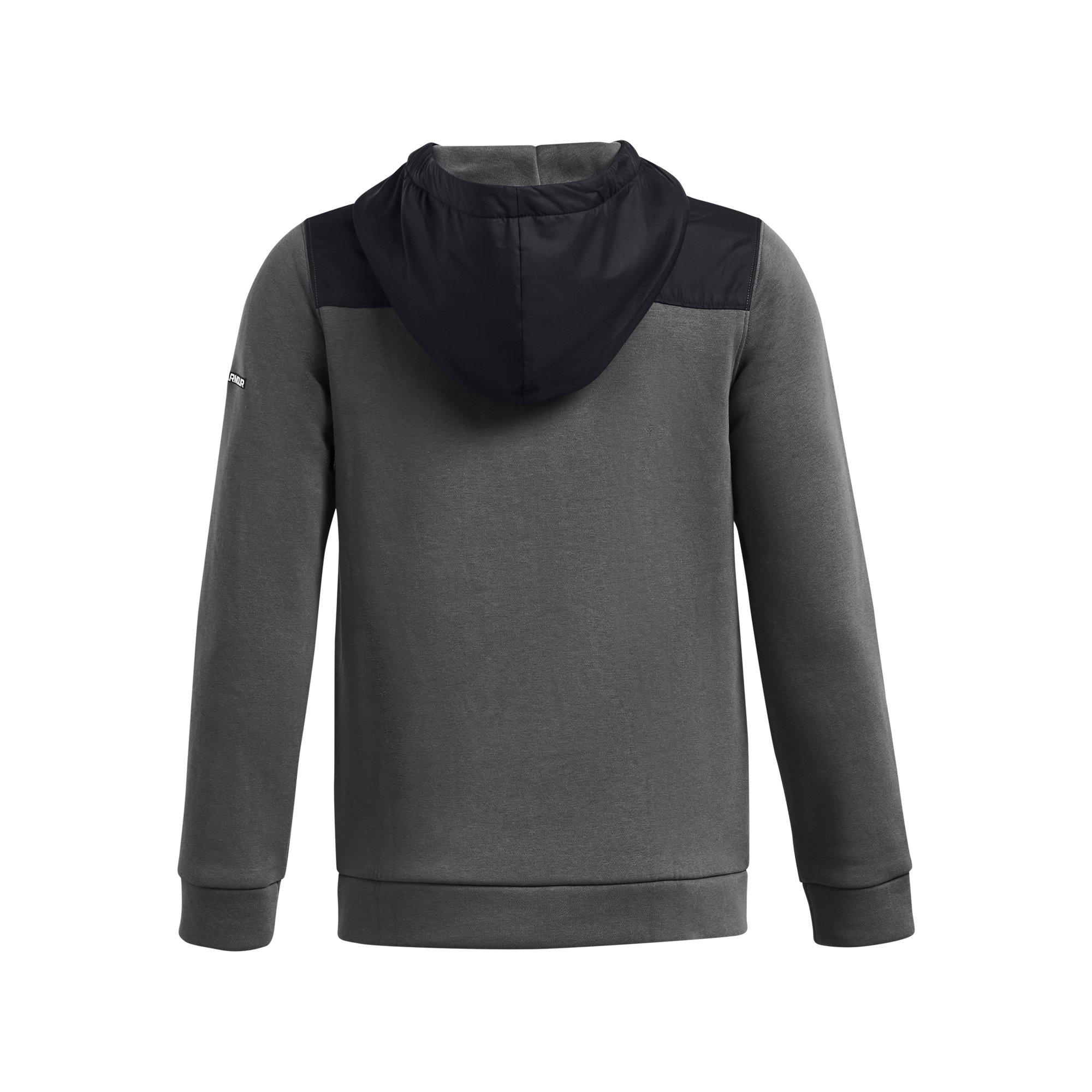 Gray - Under Armour - Kids' Icon Utility Full-Zip Hooded Fleece - 2
