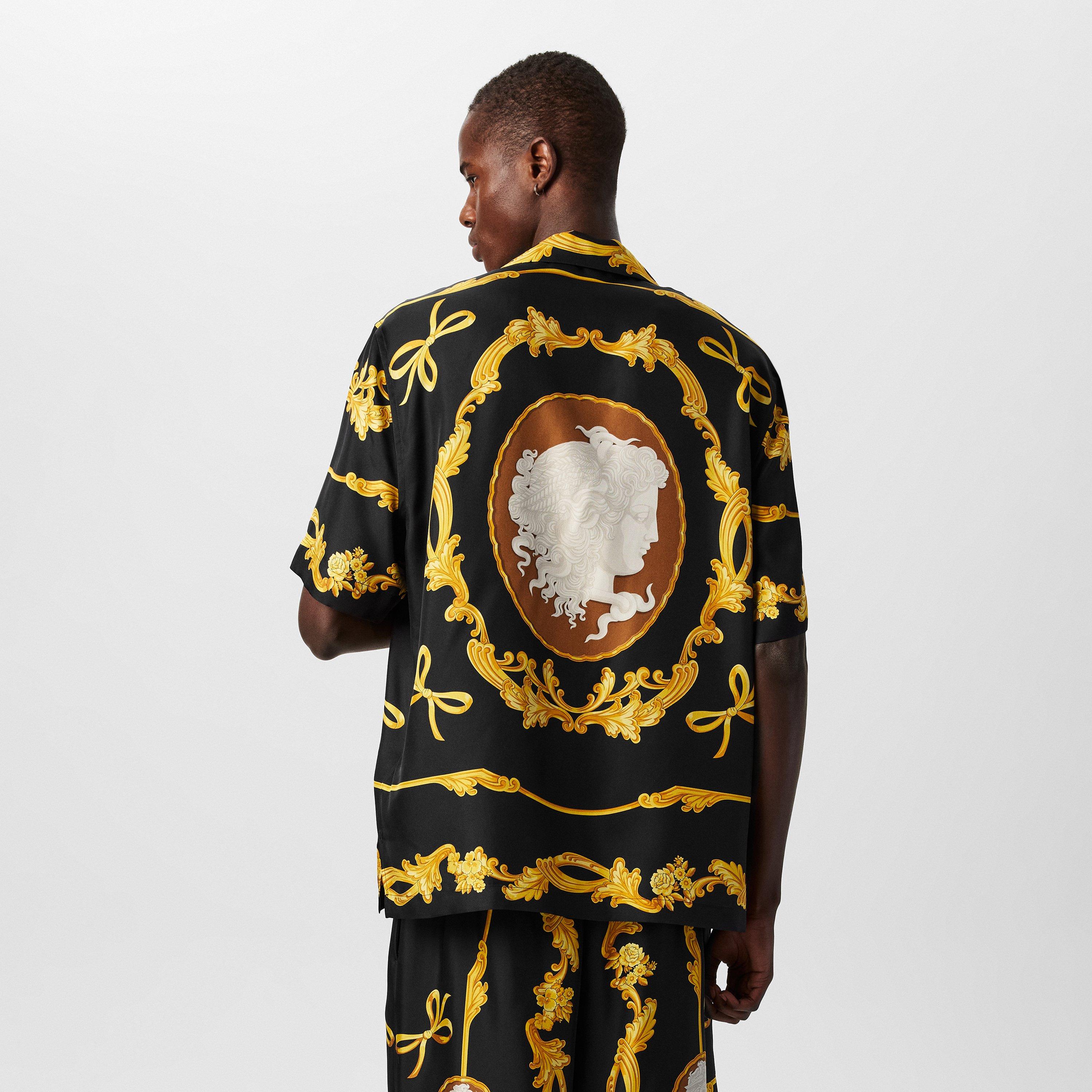 Multi - Versace - Men's Medusa Short-Sleeve Patterned Shirt - 4