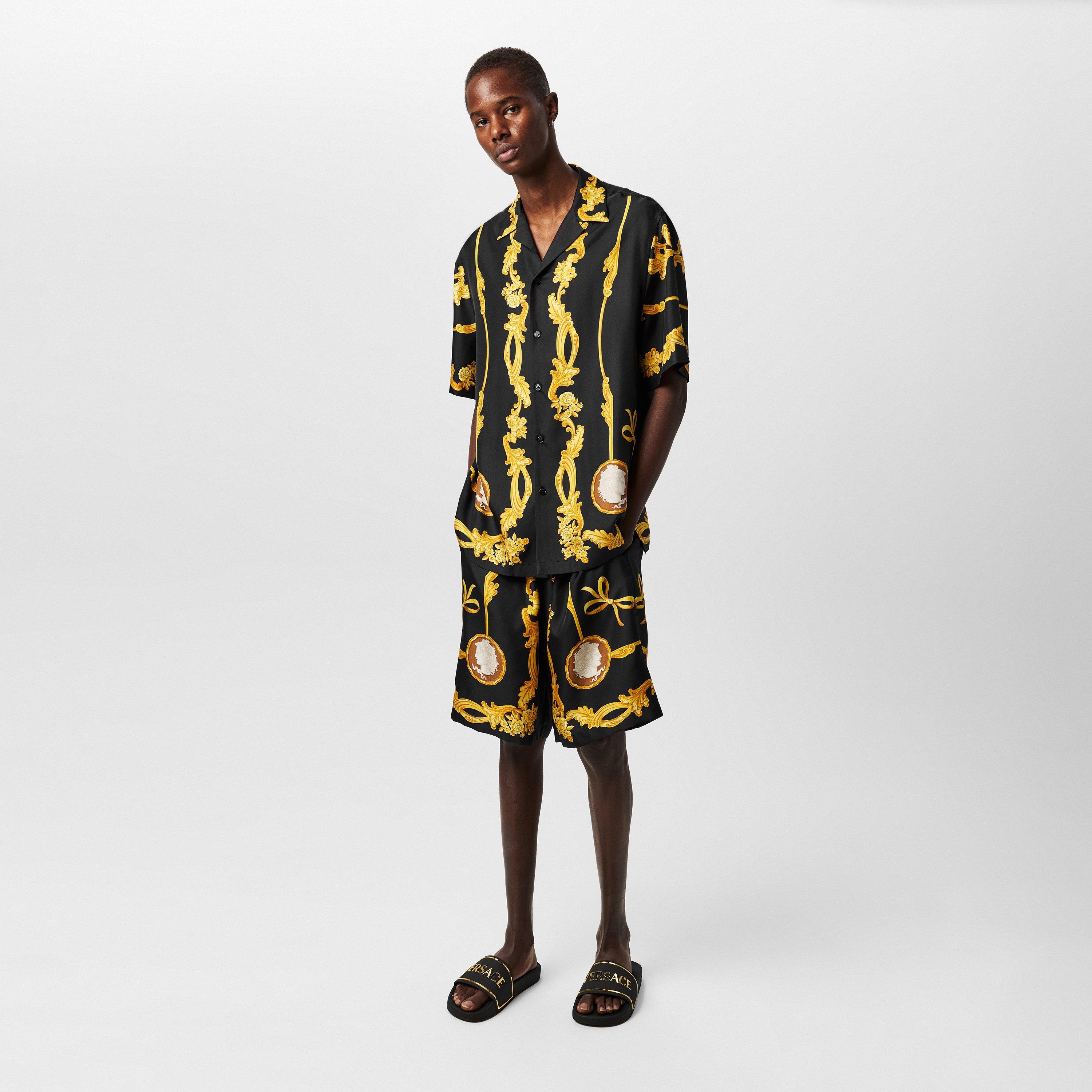 Multi - Versace - Men's Medusa Short-Sleeve Patterned Shirt - 6