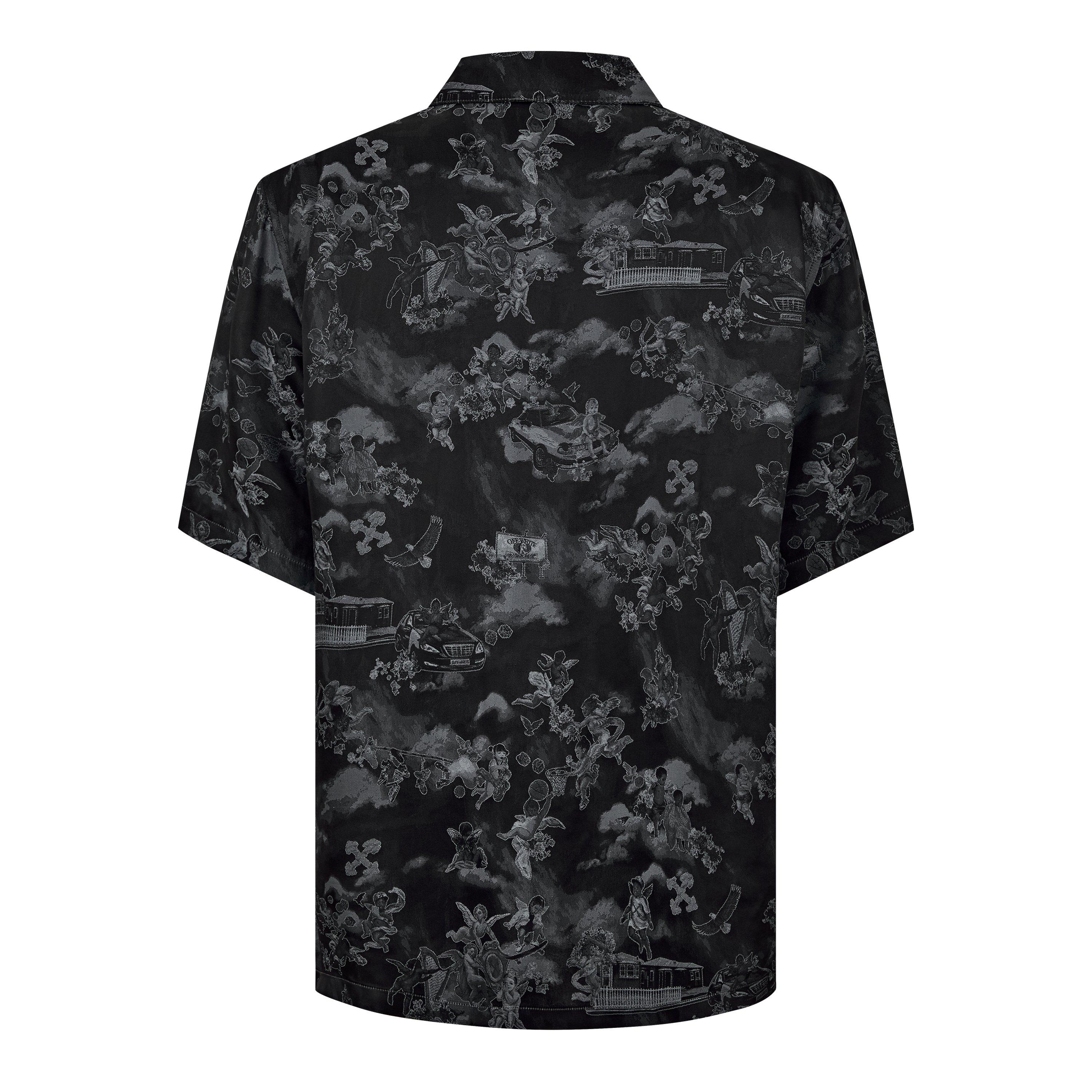 Black - Off White - Men's Fresco Bowling Shirt - 2