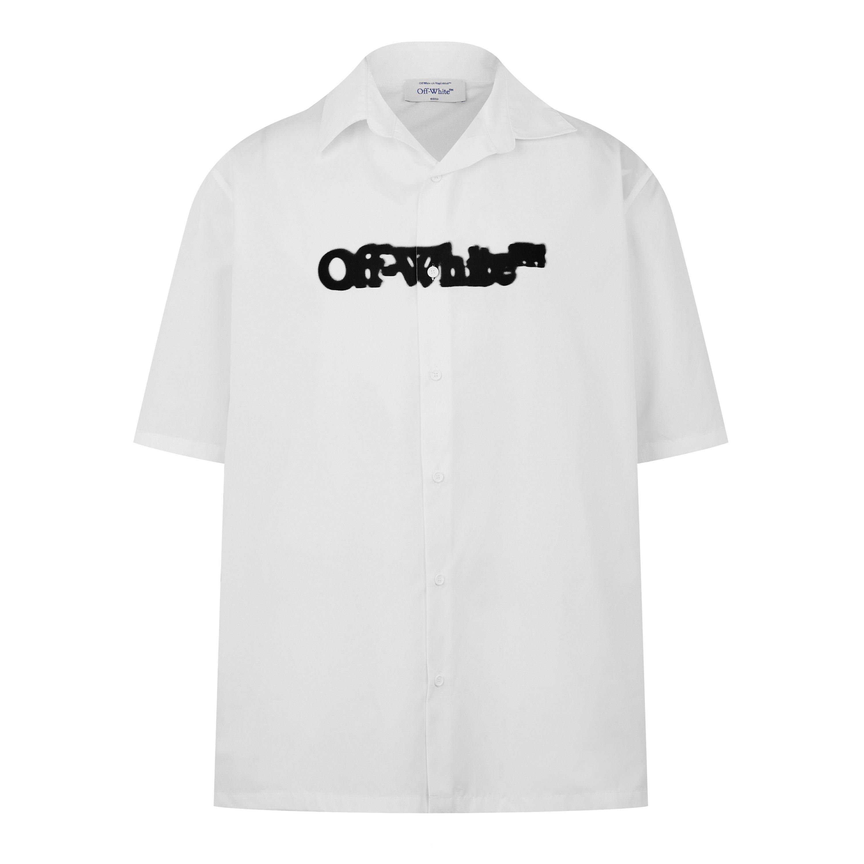 White - Off White - Men's Spray Short-Sleeve Shirt - 1