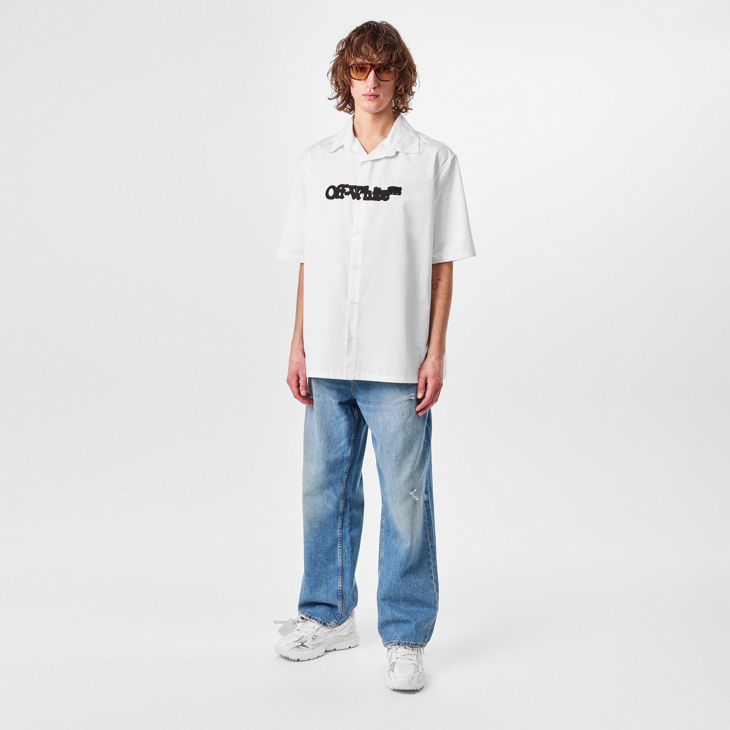 White - Off White - Men's Spray Short-Sleeve Shirt - 6