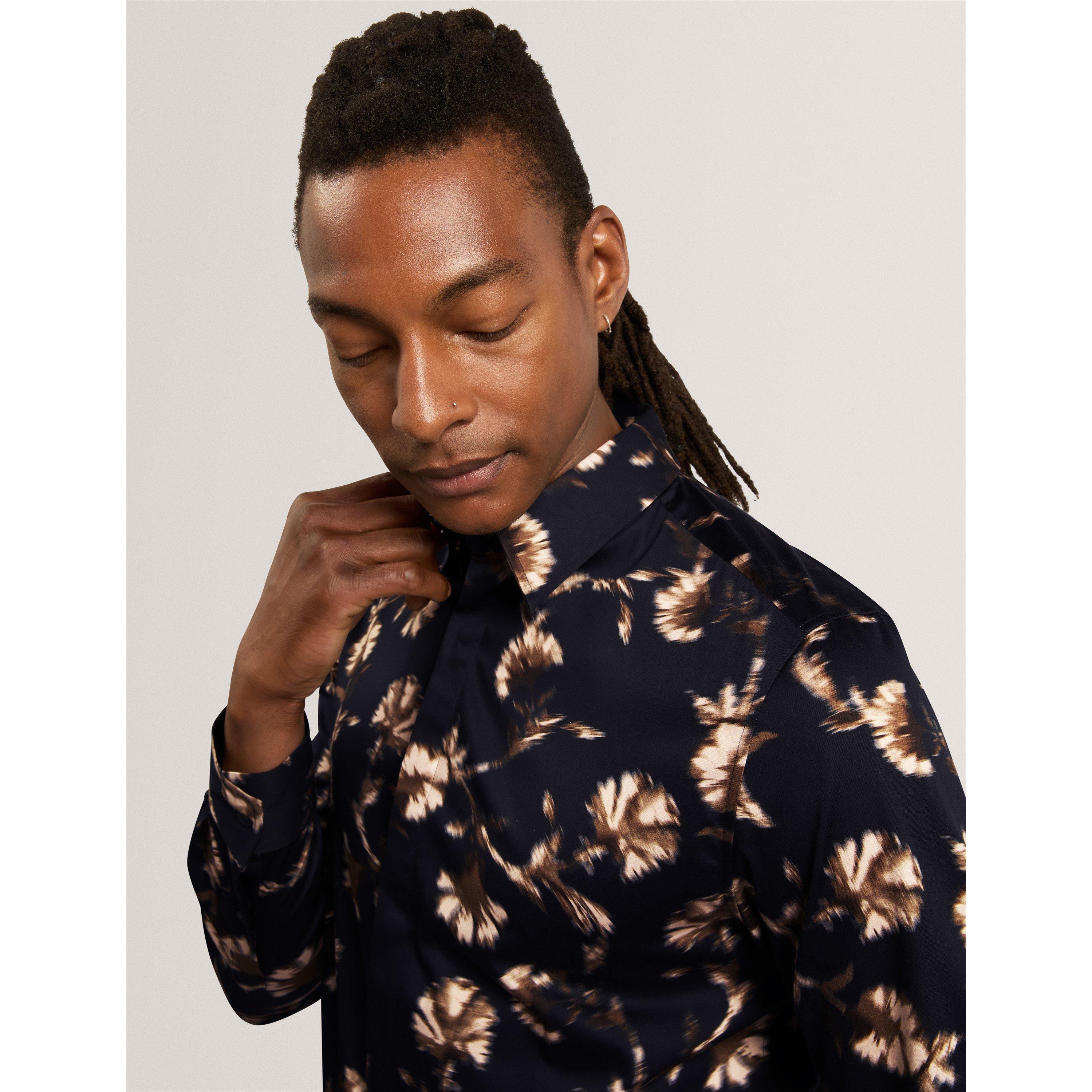 Blu navy - Ted Baker - Ted Floral Shirt Sn64 - 4