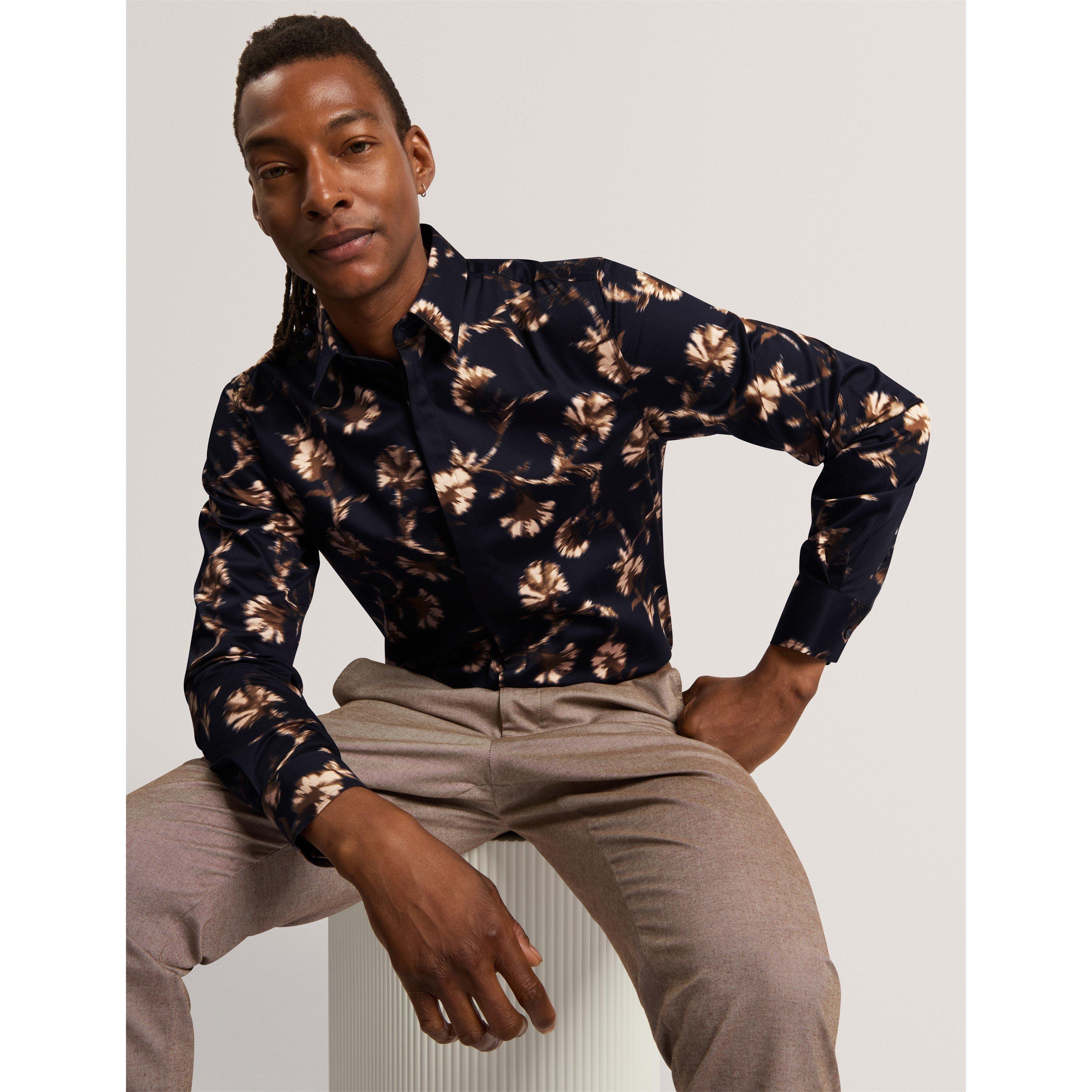 Blu navy - Ted Baker - Ted Floral Shirt Sn64 - 6