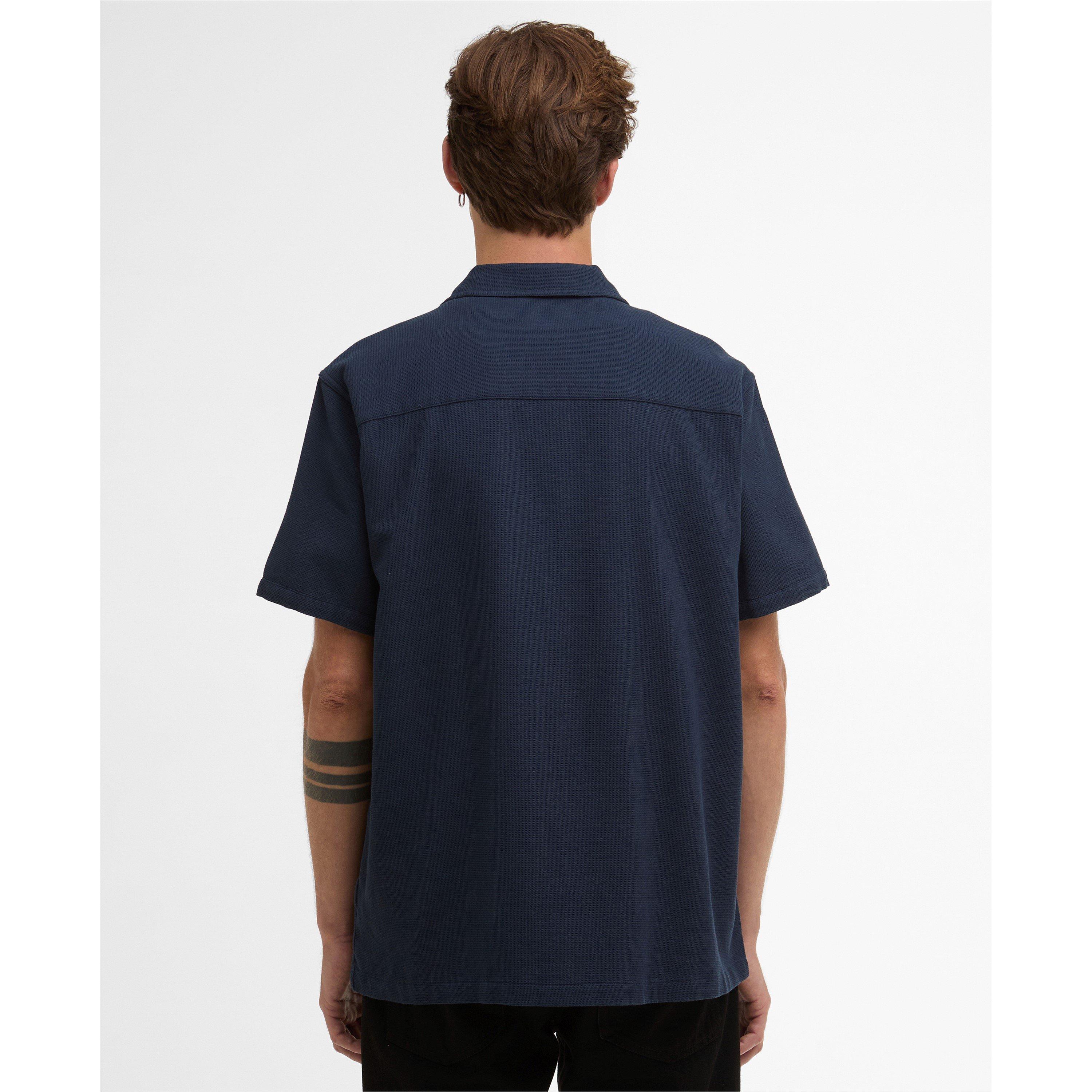 Navy NY91 - Barbour International - Men's Plain Short Sleeve Shirt - 3