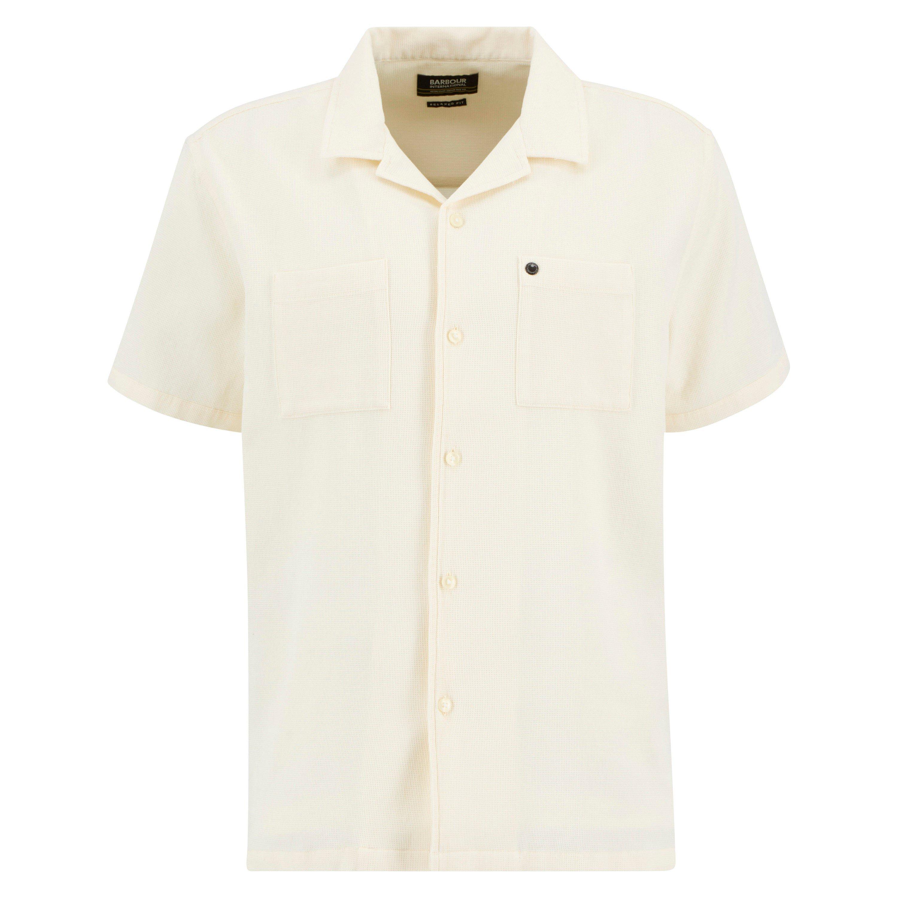 Barbour International Men's Plain Short Sleeve Shirt - Whsper Wht Wh32 - XL