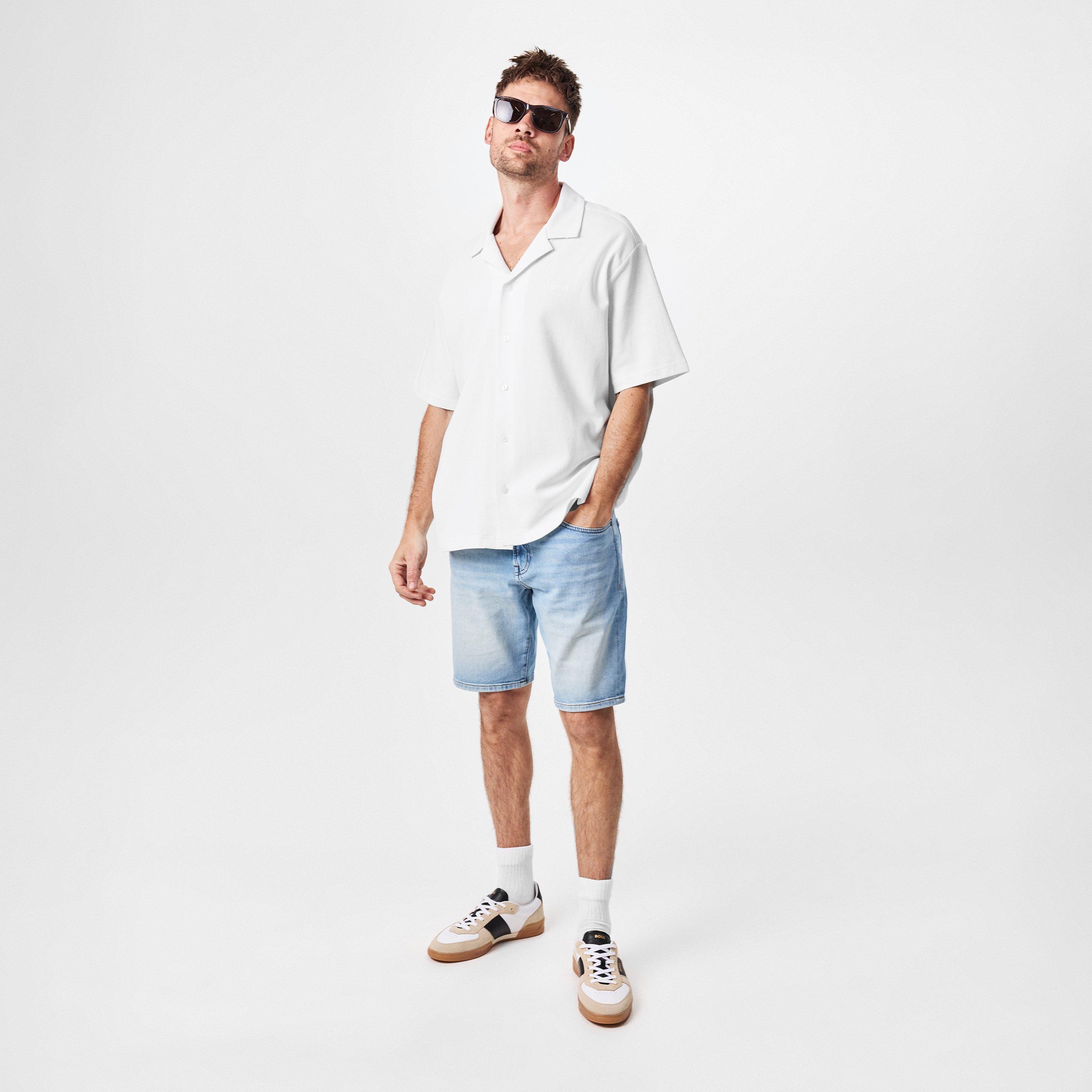 Natural 106 - Boss - Men's Embroidered Waffle Bowling Shirt - 6