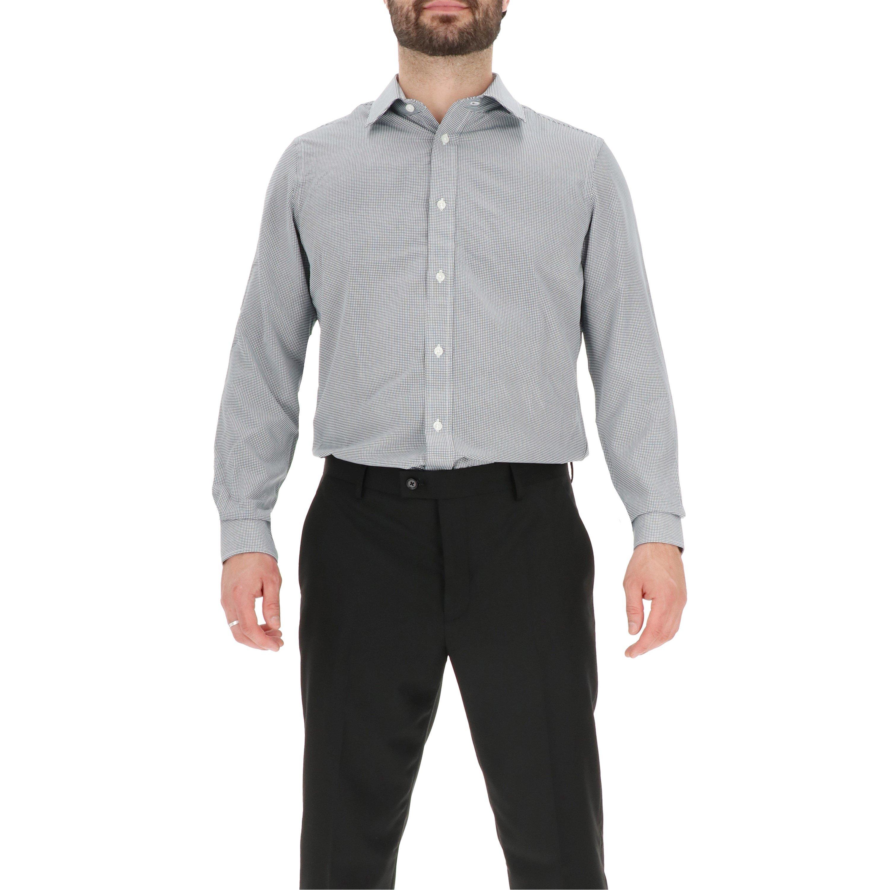 White/Black - Scotch and Soda - Men's Long-Sleeve Patterned Shirt - 1