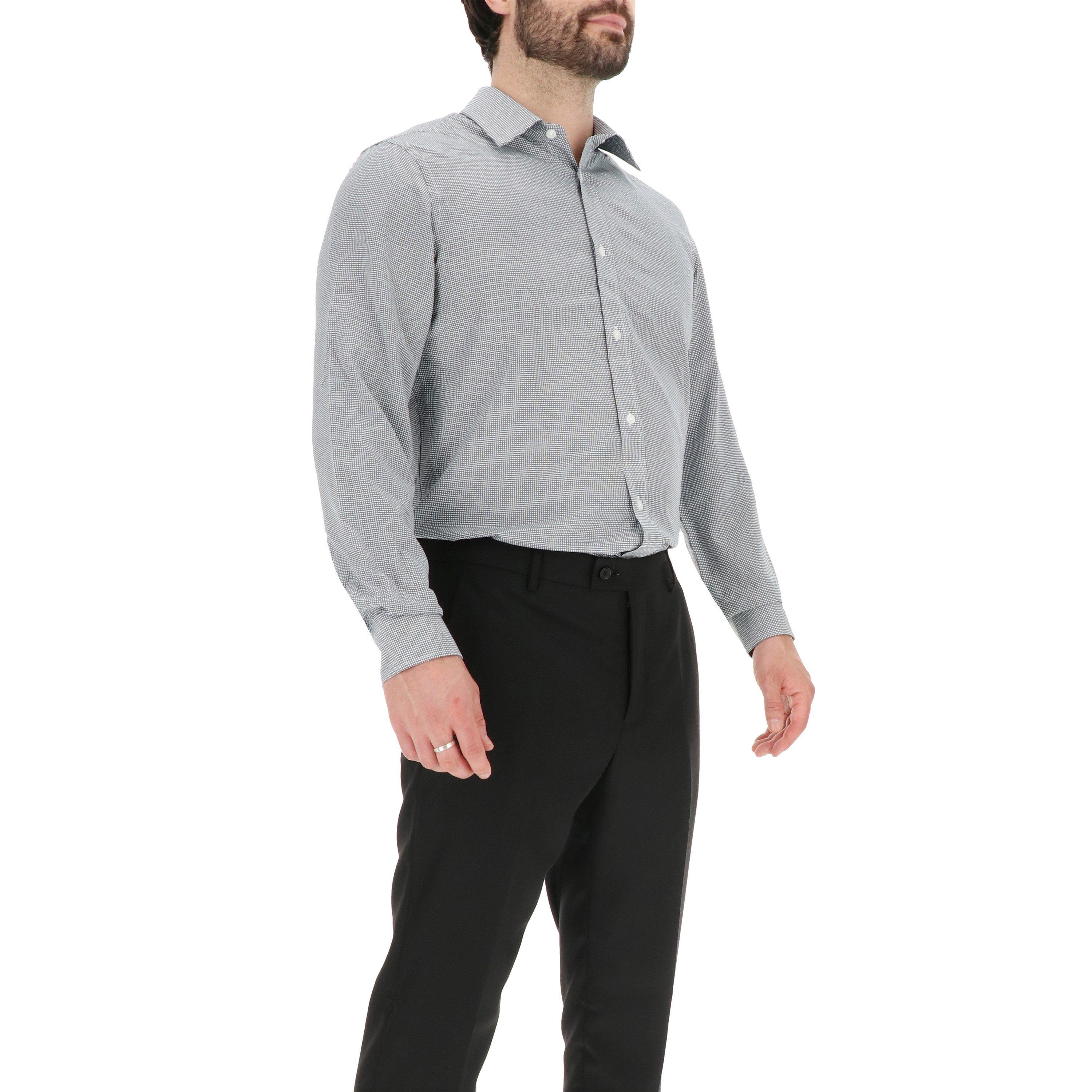 White/Black - Scotch and Soda - Men's Long-Sleeve Patterned Shirt - 2