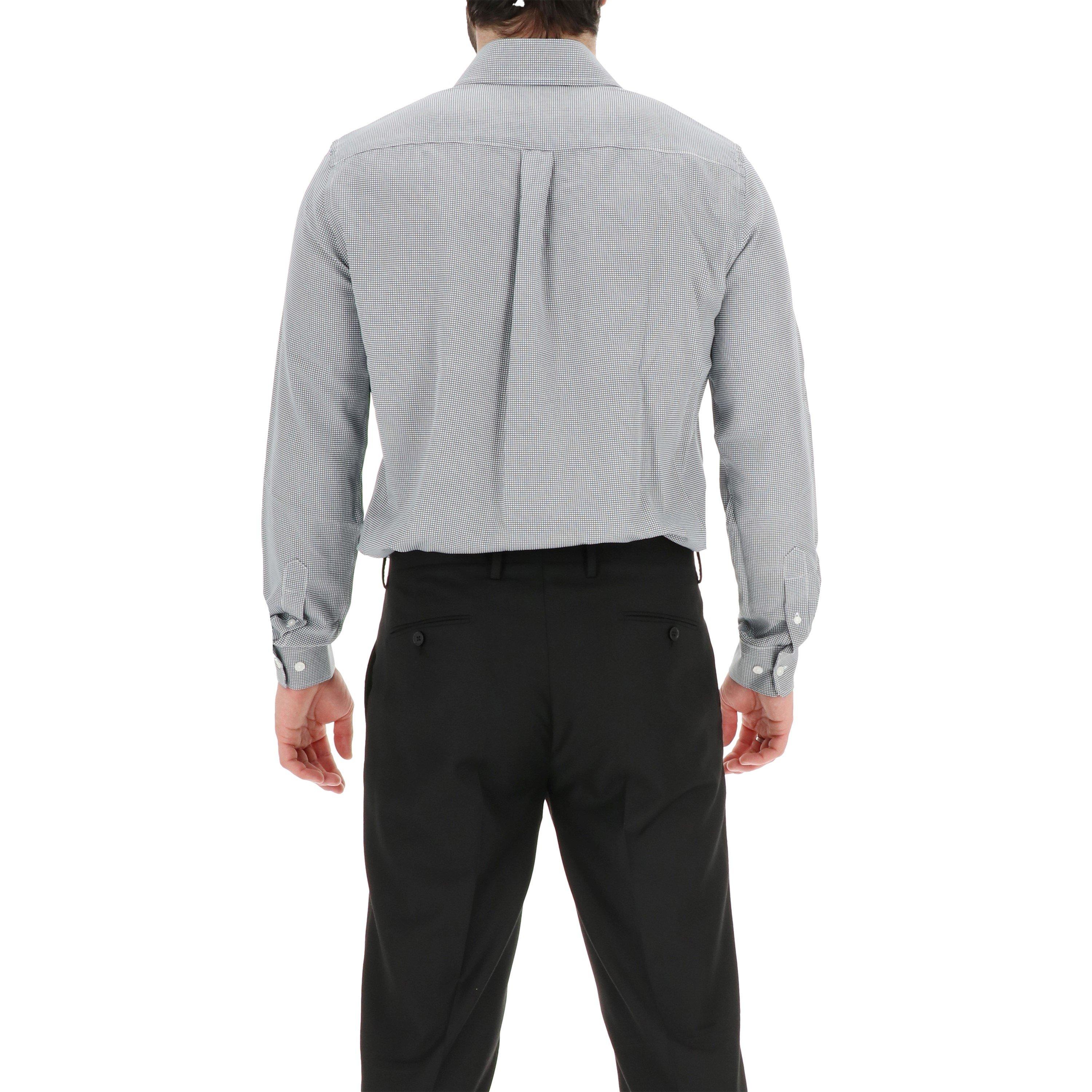 White/Black - Scotch and Soda - Men's Long-Sleeve Patterned Shirt - 3