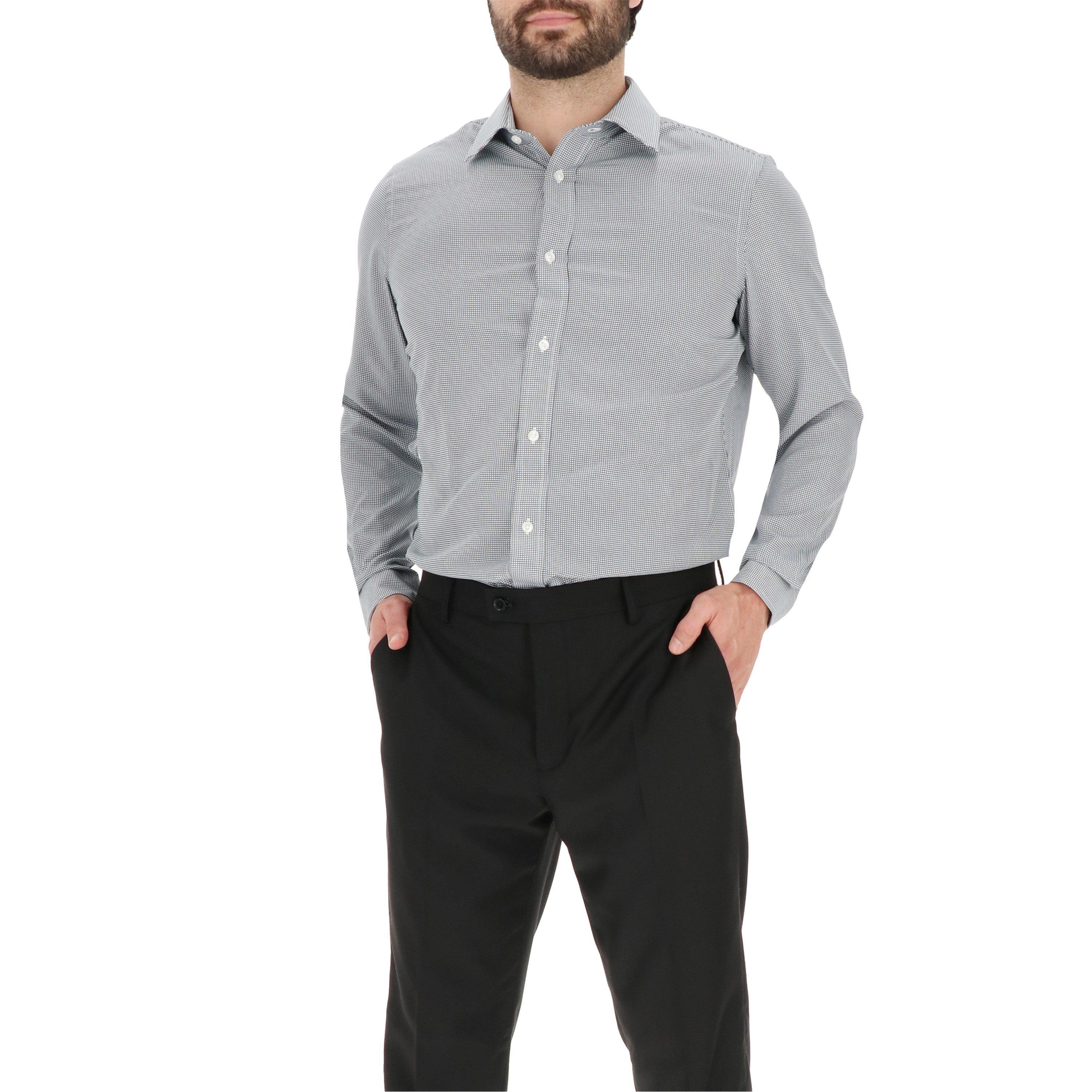 White/Black - Scotch and Soda - Men's Long-Sleeve Patterned Shirt - 4